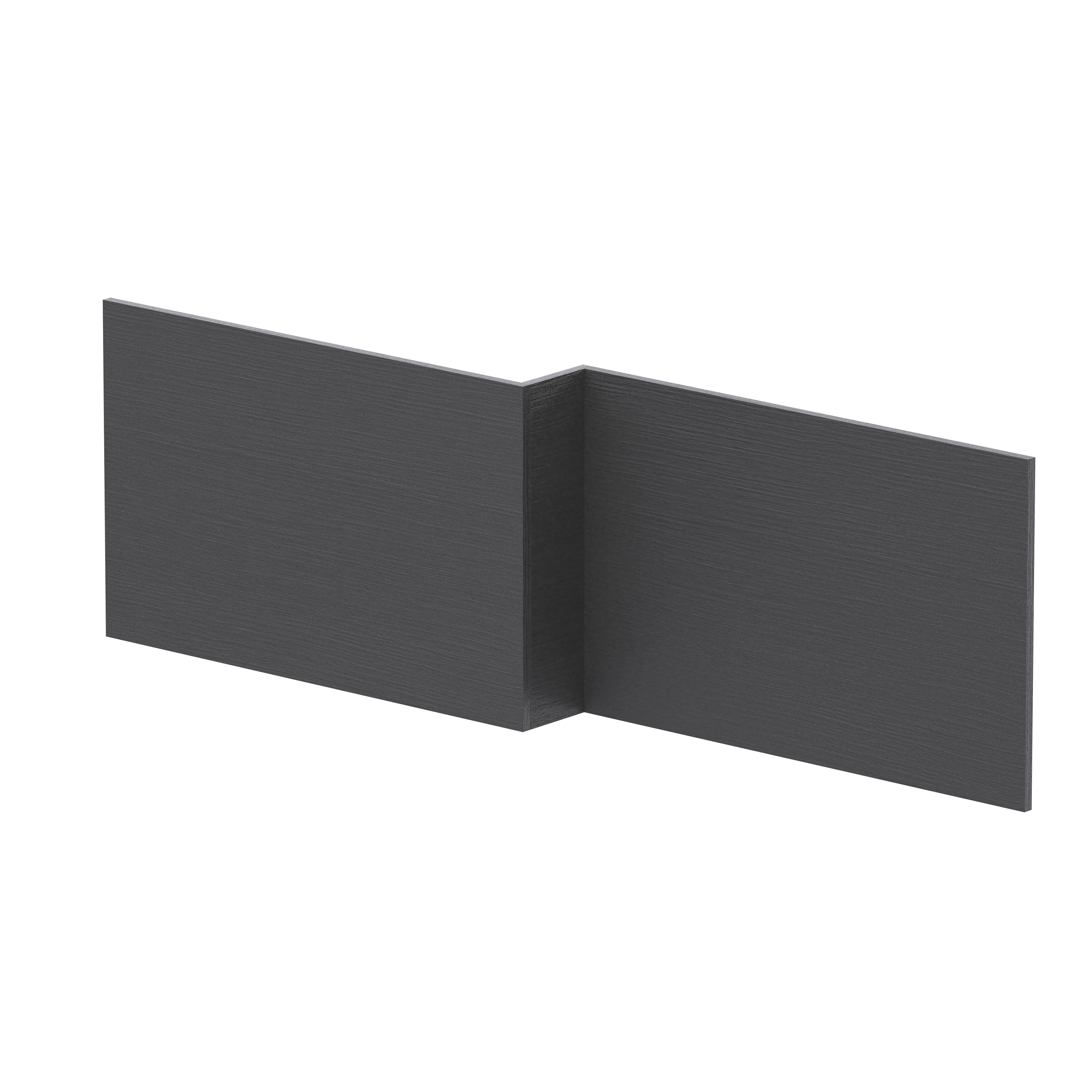 Hudson Reed Graphite Grey Woodgrain Square Shower Bath Front Panel MPC2235