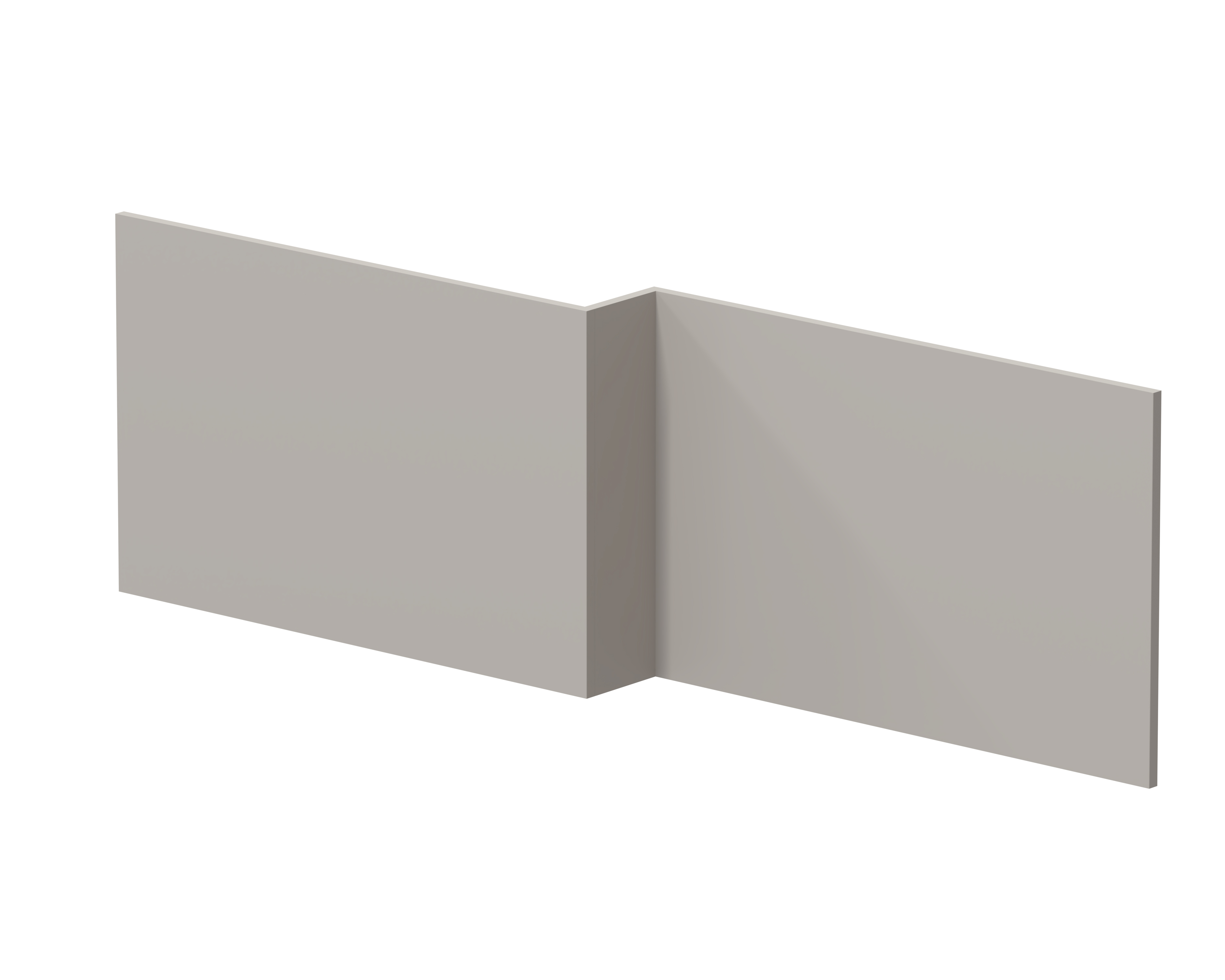 Hudson Reed Pebble Grey Square Shower Bath Front Panel MPC3235