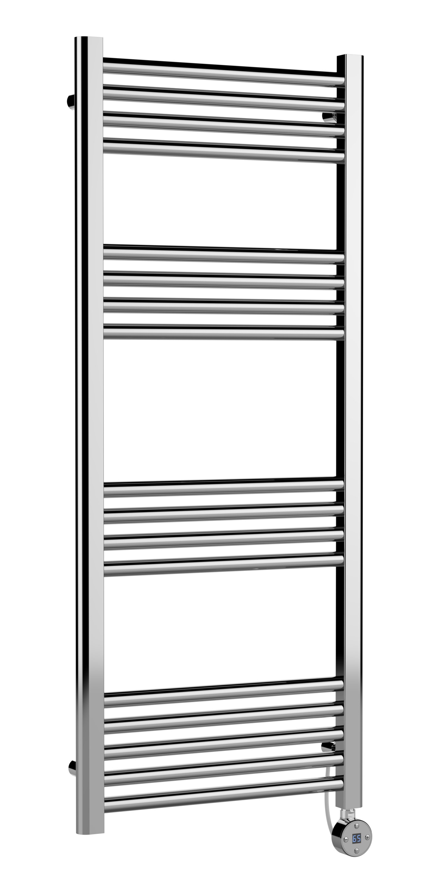 Hudson Reed Nuie Electric Bar Towel Rail Chrome Round Straight Radiator 1200x500 MTY360