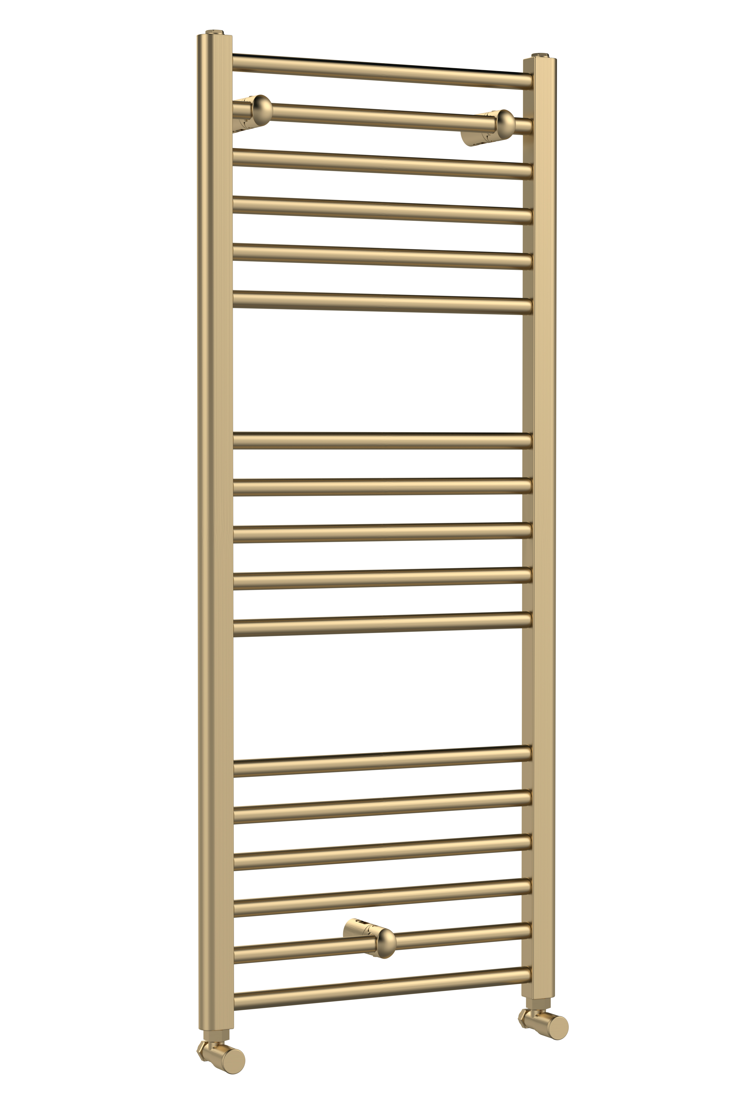 Hudson Reed Nuie Lorica Brushed Brass Round Straight Towel Radiator 1200x500 MTY805