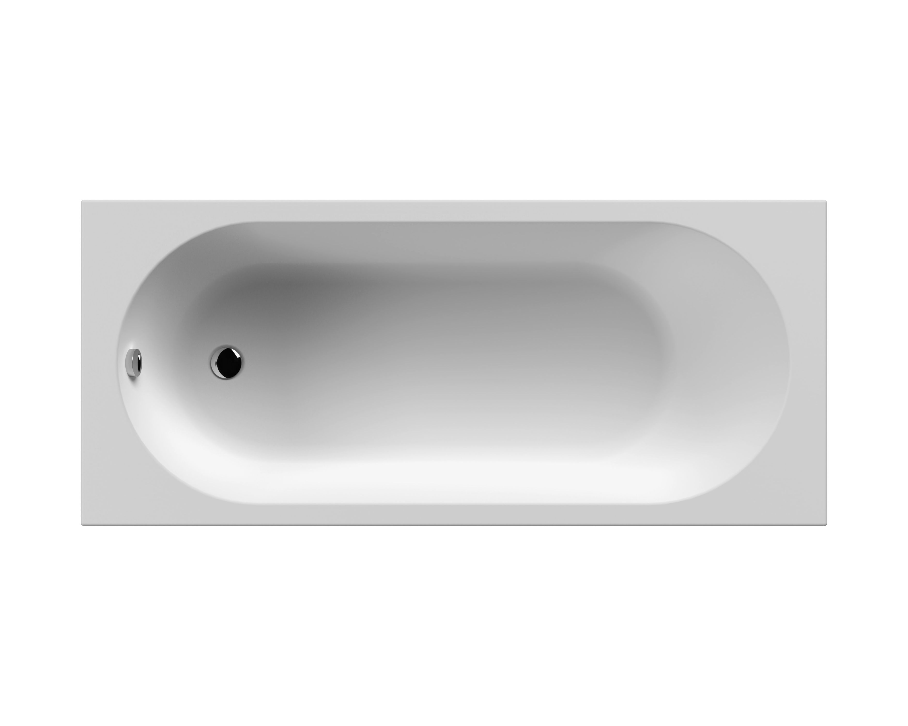Nuie Otley White Round Straight Bath 1675 x 700mm NBA308