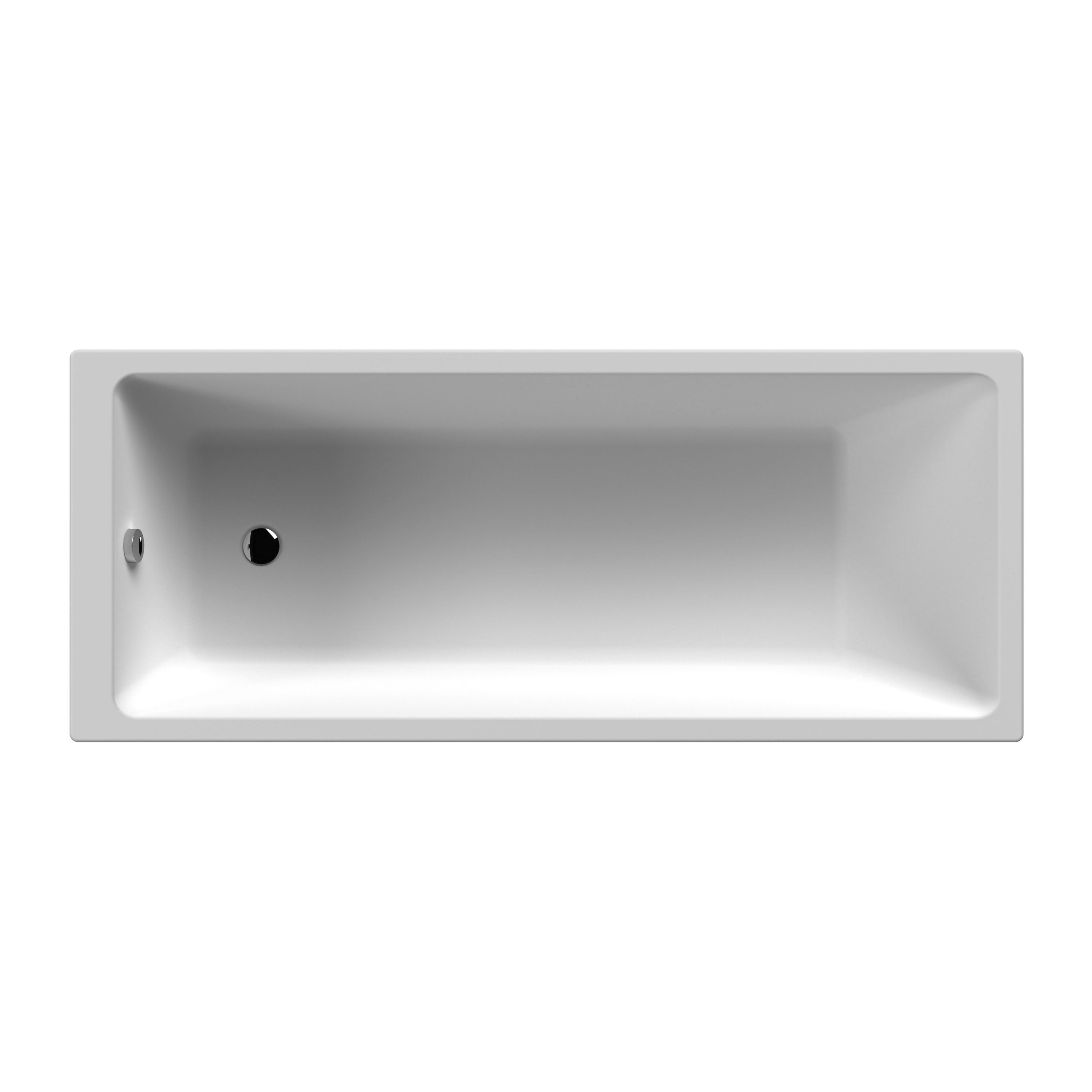 Nuie Linton White Thin Edge Single Ended Bath 1800 x 800mm NBA814