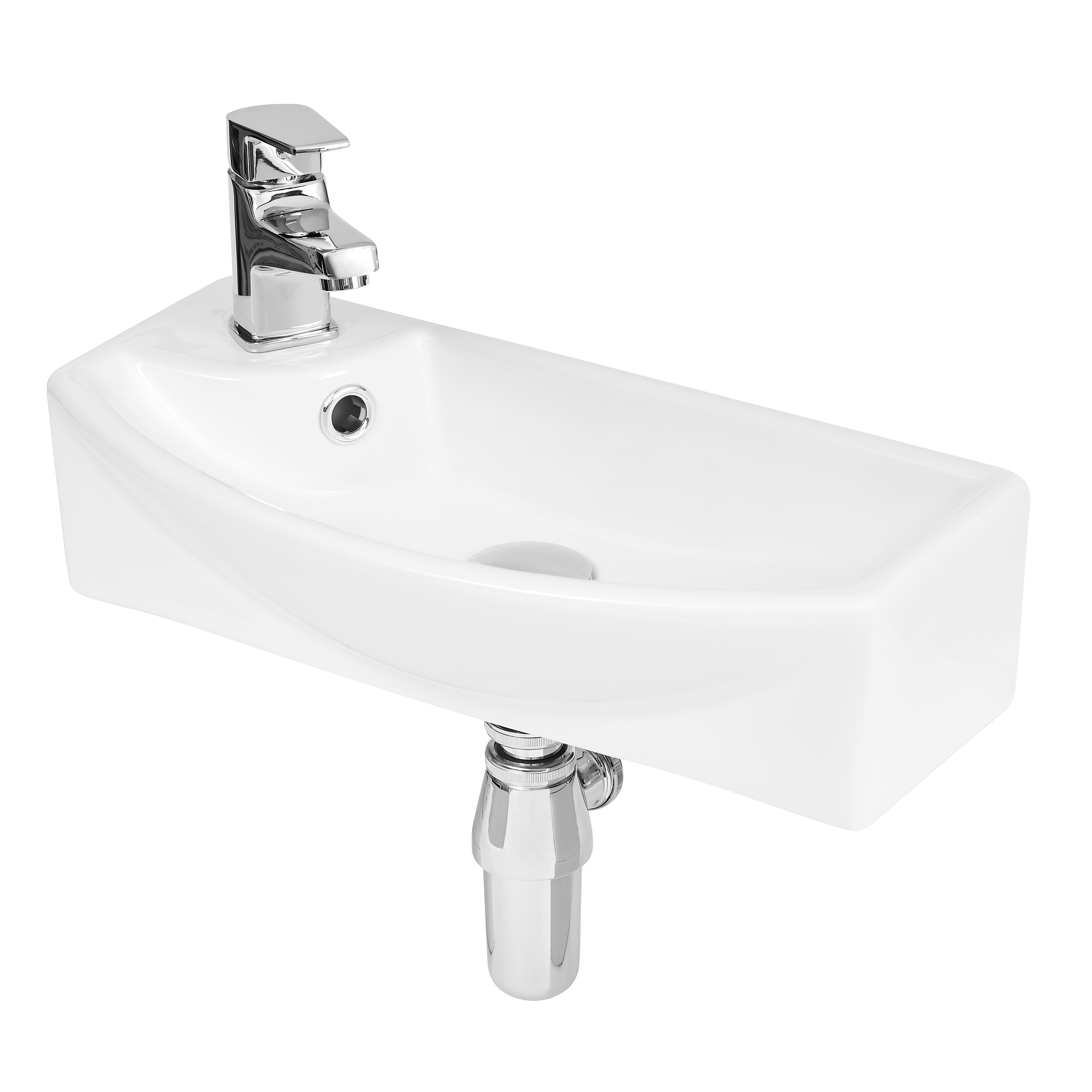 Hudson Reed Nuie Wall Hung Basin White Vessel NBV161