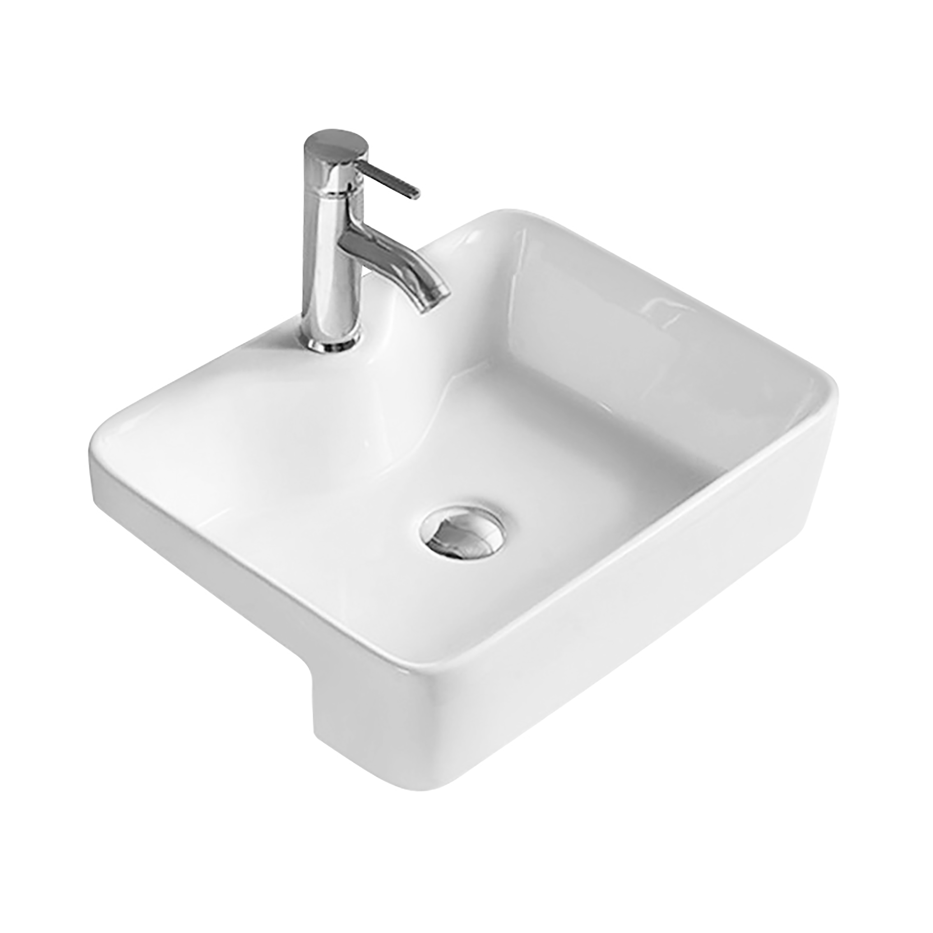 Hudson Reed Nuie Basin White Semi recessed NBV174