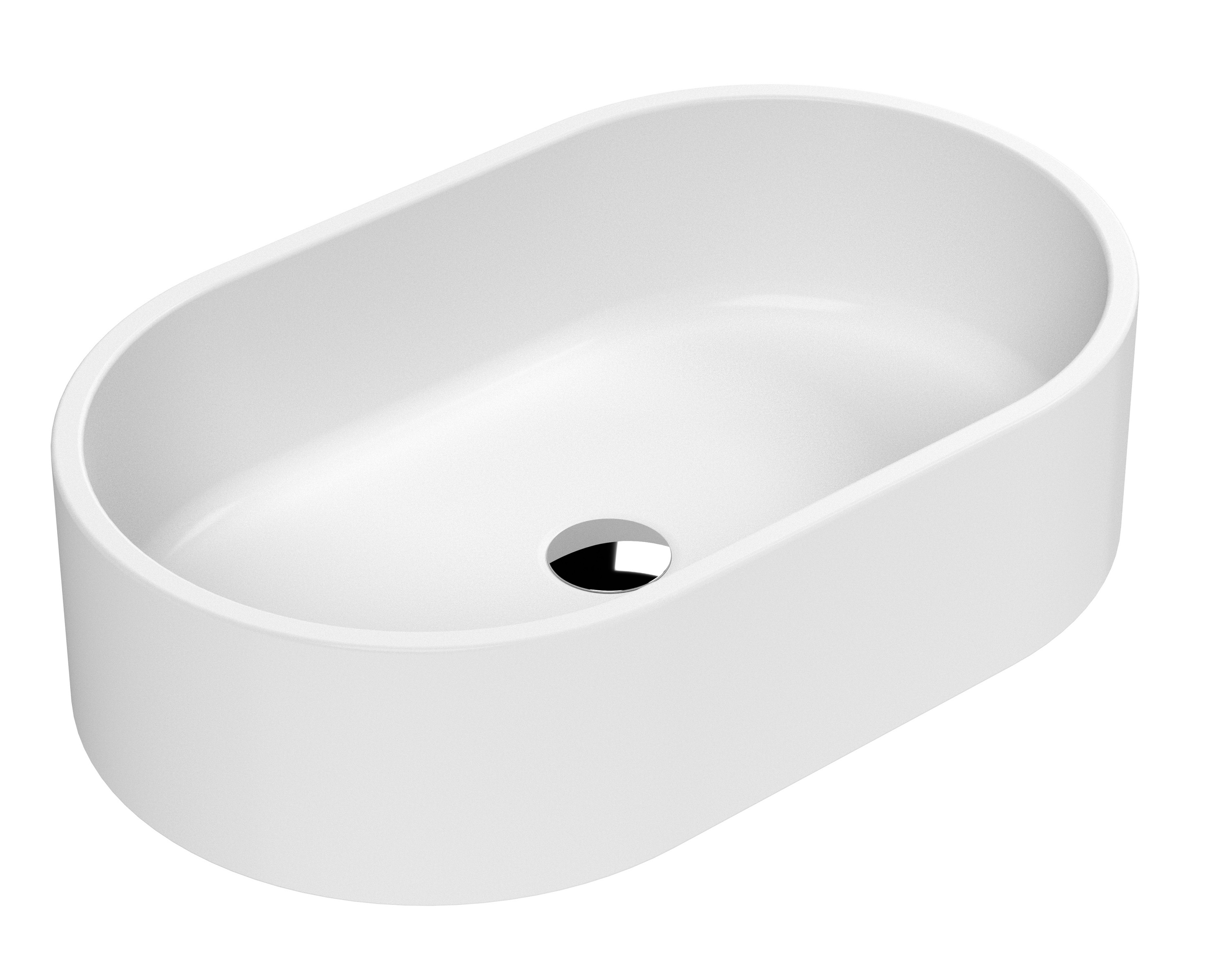 Hudson Reed Nuie Basin Matt White Oval Vessel NBV269