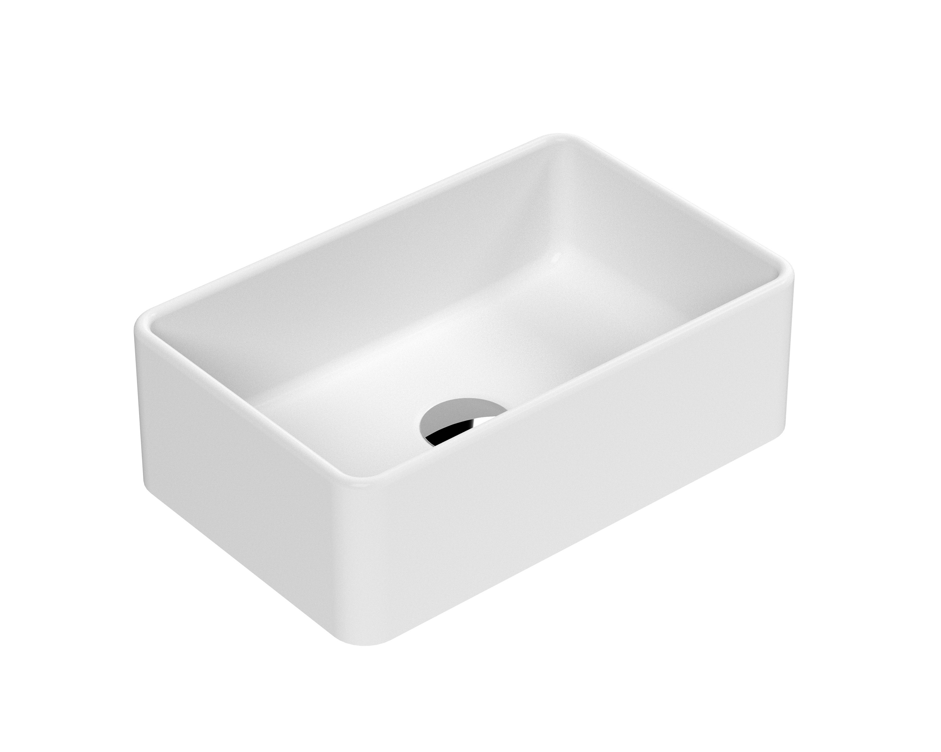 Hudson Reed Nuie Basin Matt White Rectangular Vessel NBV279