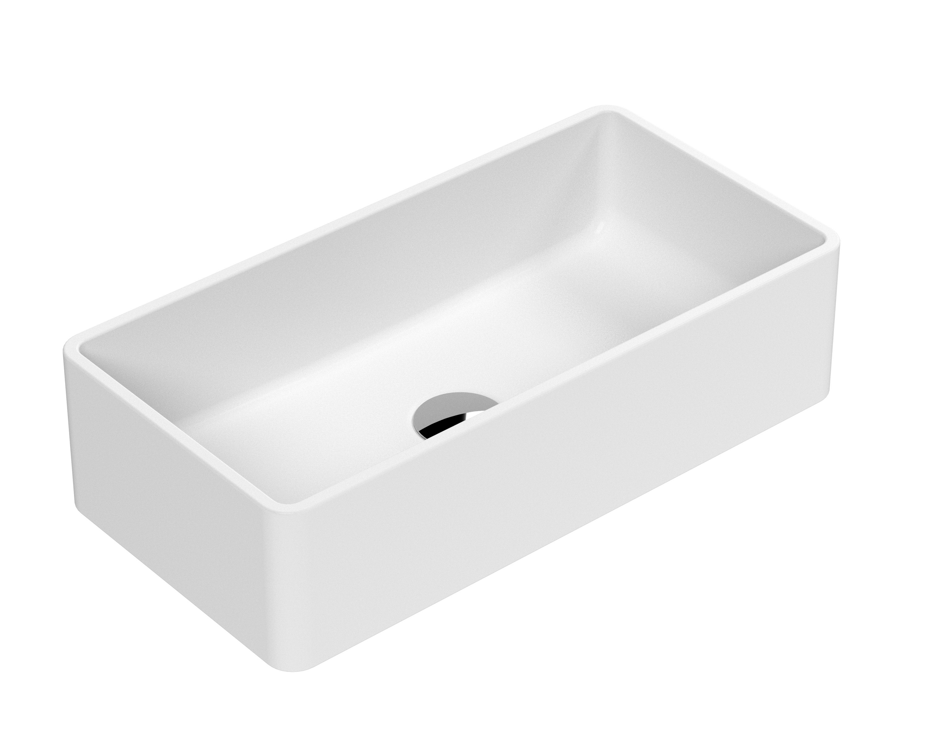 Hudson Reed Nuie Basin Matt White Rectangular Vessel NBV280
