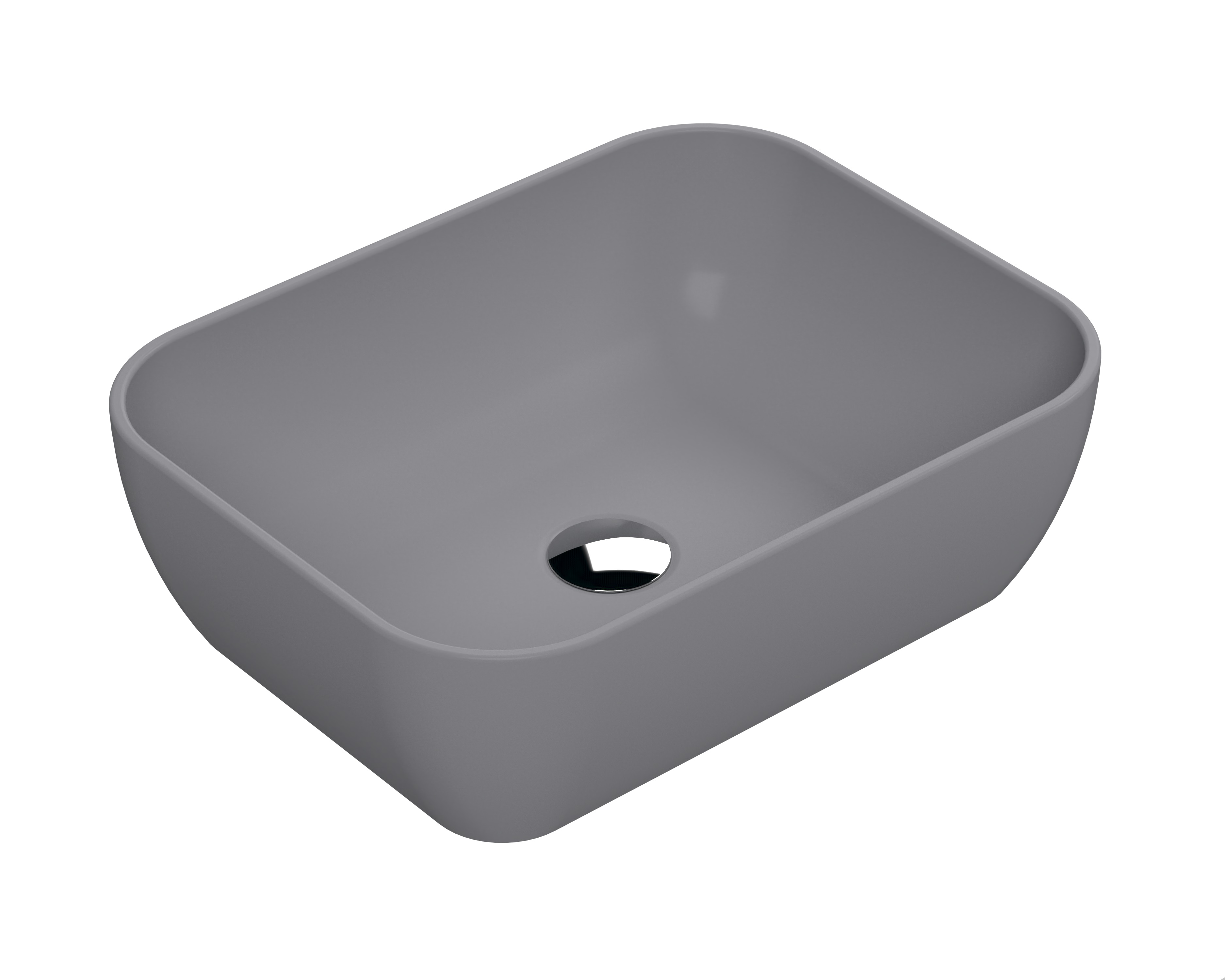 Hudson Reed Nuie Basin Matt Grey Square Vessel NBV358