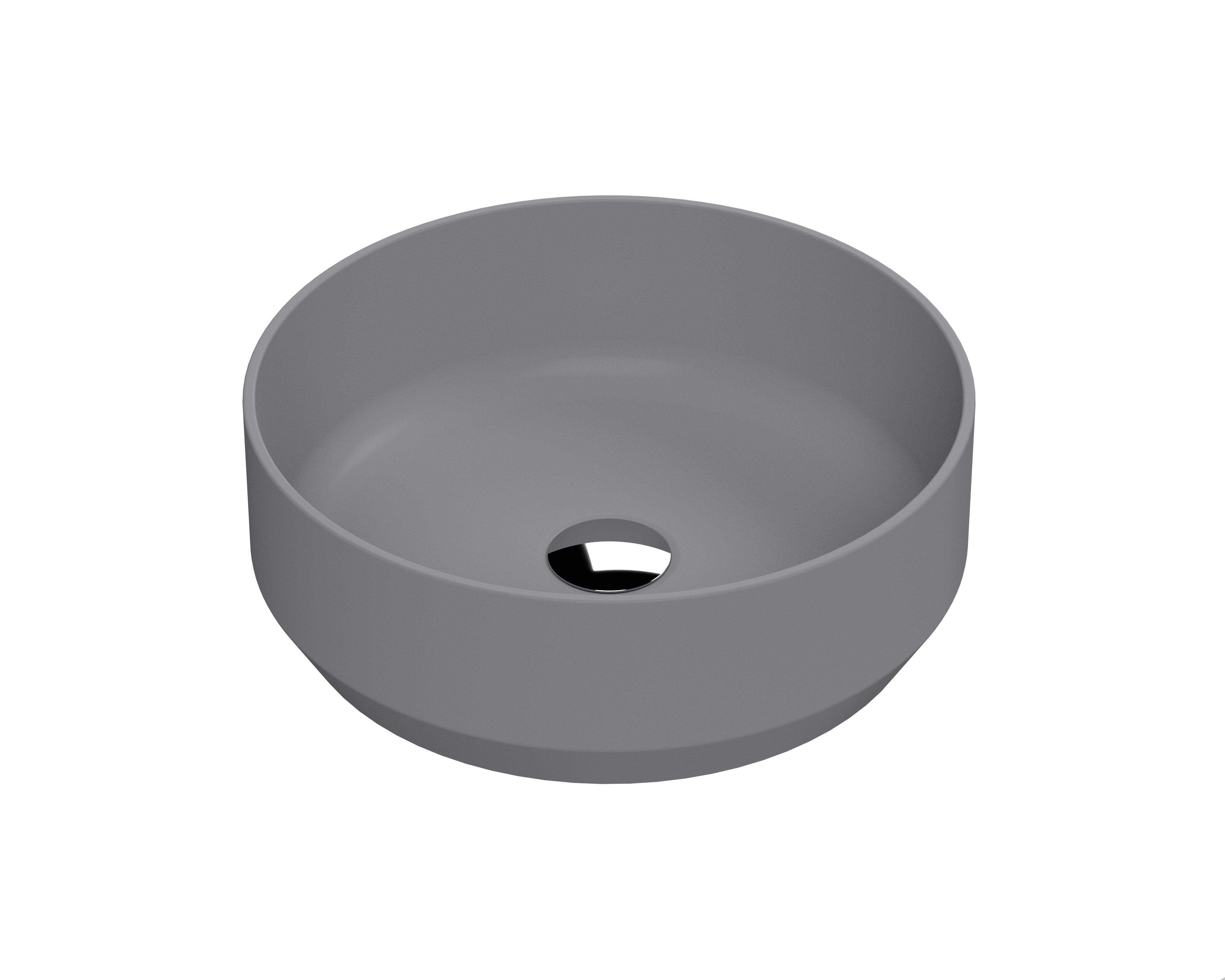 Hudson Reed Nuie Basin Matt Grey Round Vessel NBV362