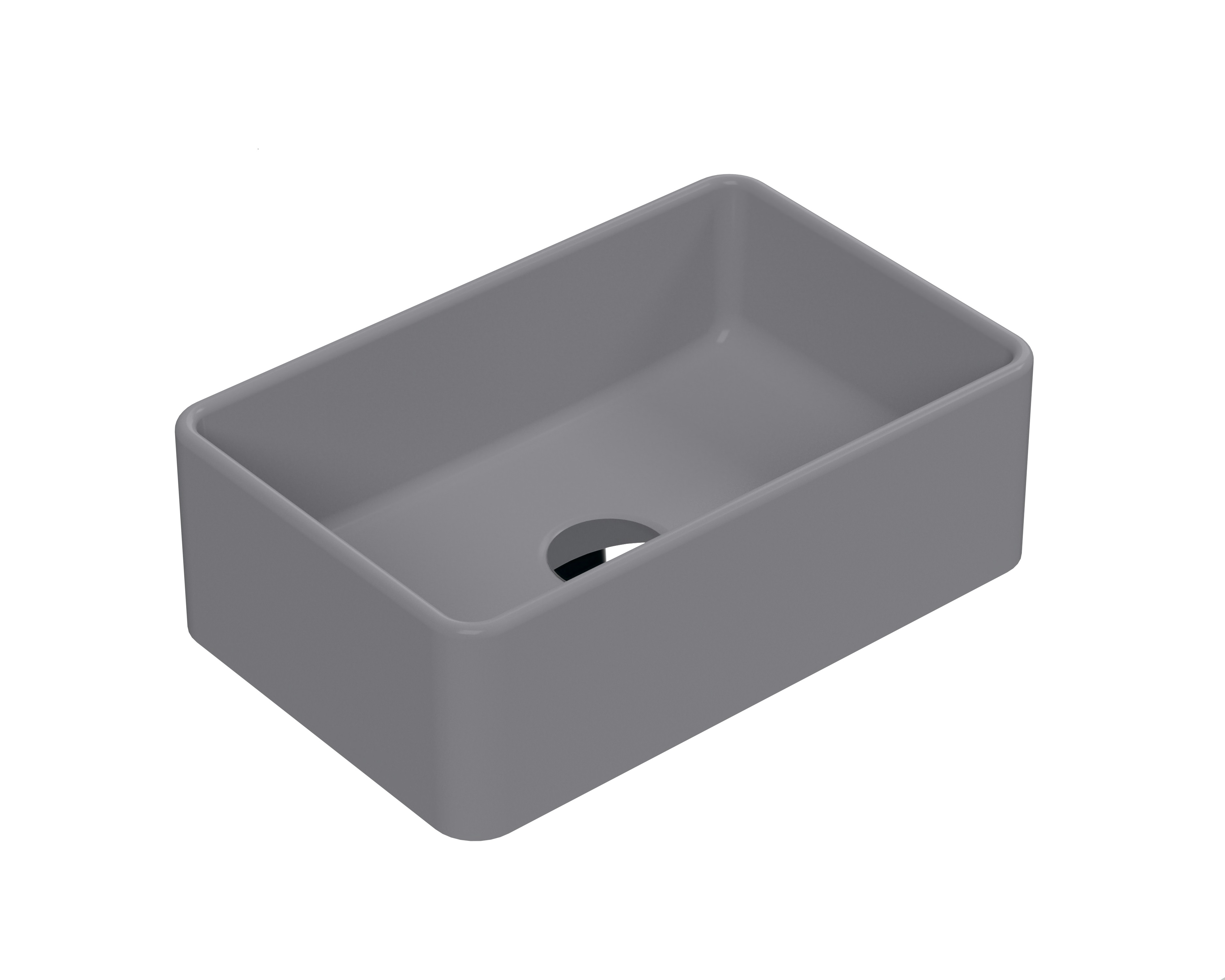 Hudson Reed Nuie Basin Matt Grey Rectangular Vessel NBV379