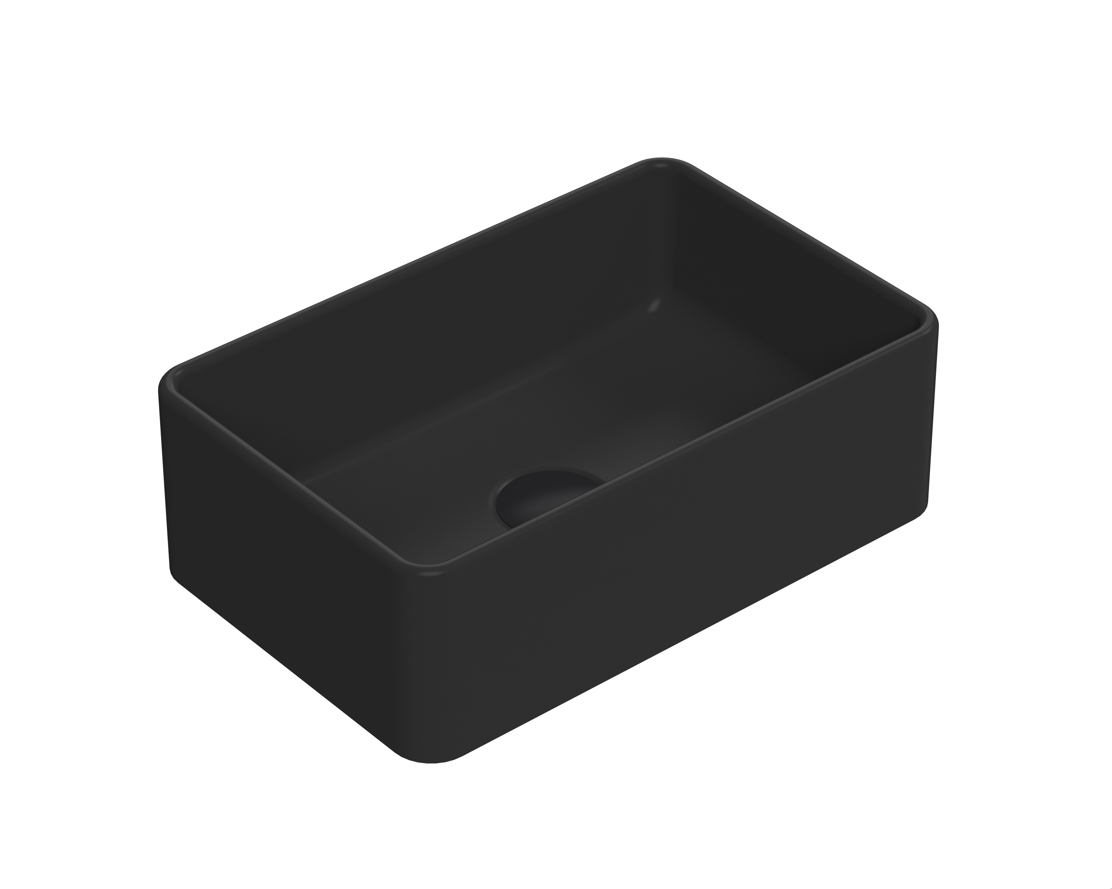 Hudson Reed Nuie Basin Matt Black Rectangular Vessel NBV479