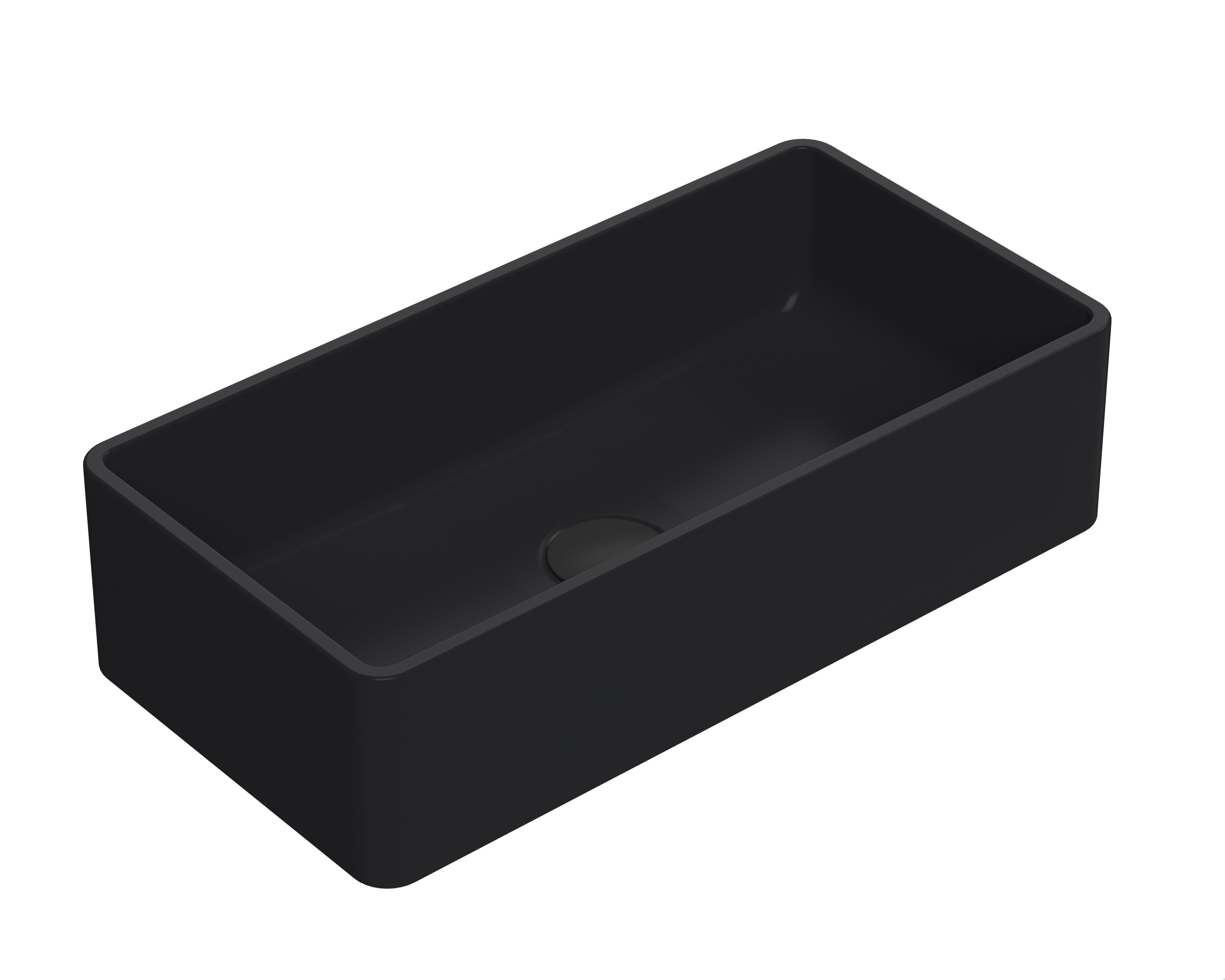 Hudson Reed Nuie Basin Matt Black Rectangular Vessel NBV480