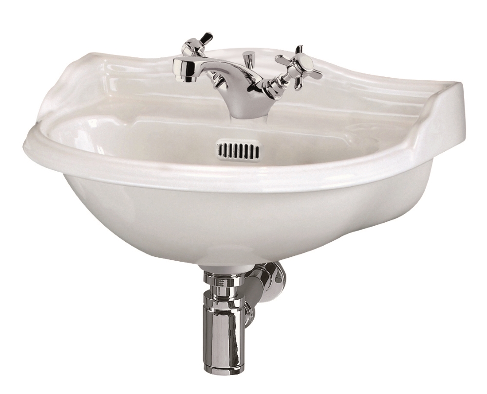 Hudson Reed Chancery White 500mm Basin 1 Tap Hole NCA104