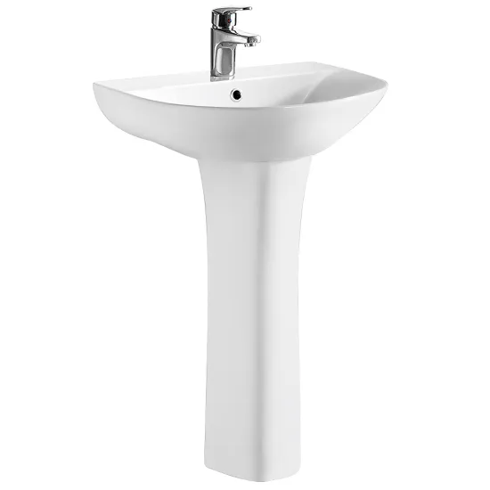 Nuie Freya White 560mm Basin and Pedestal NCG300