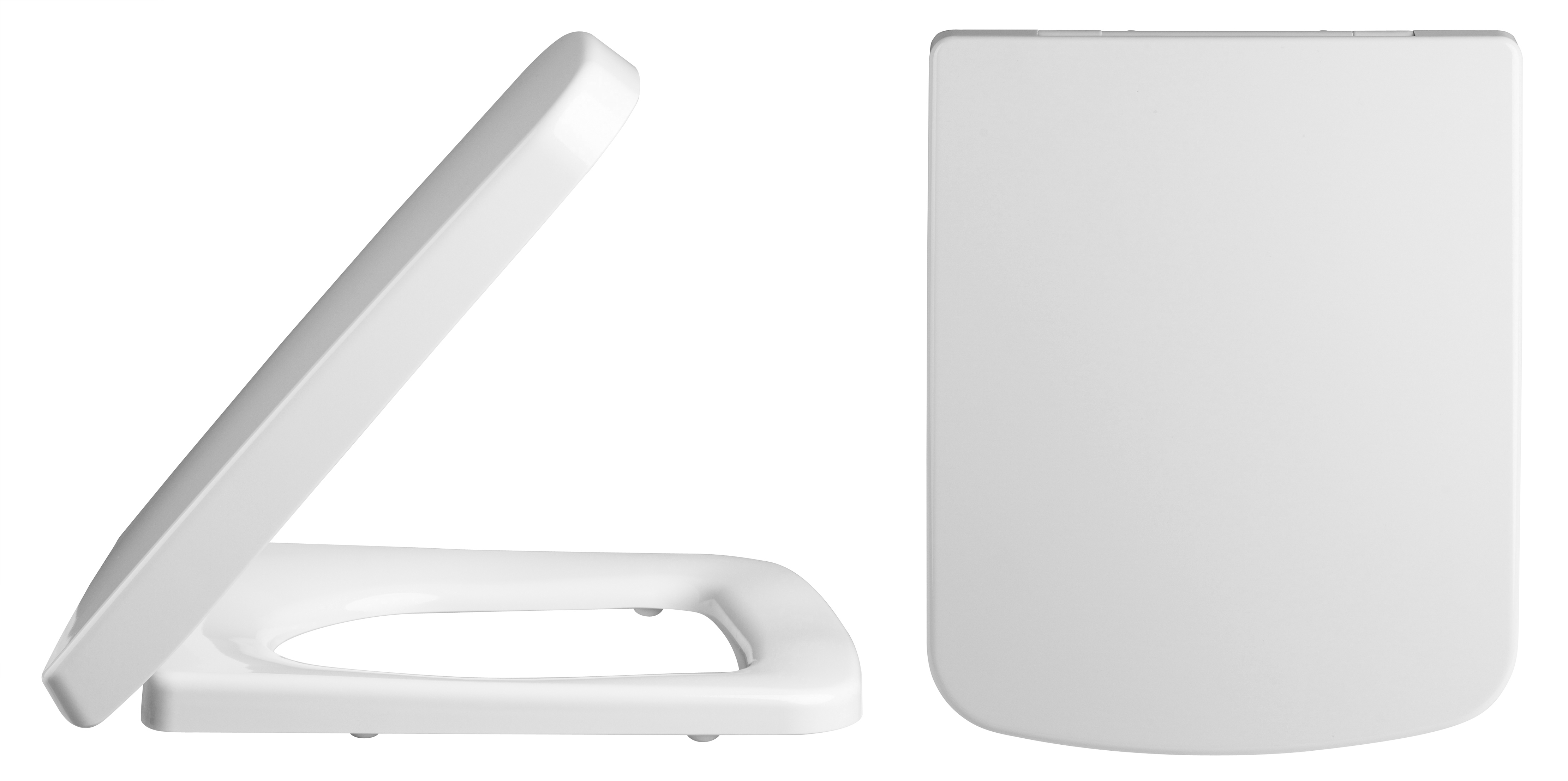 Nuie White Square Soft Close Seat NCH196