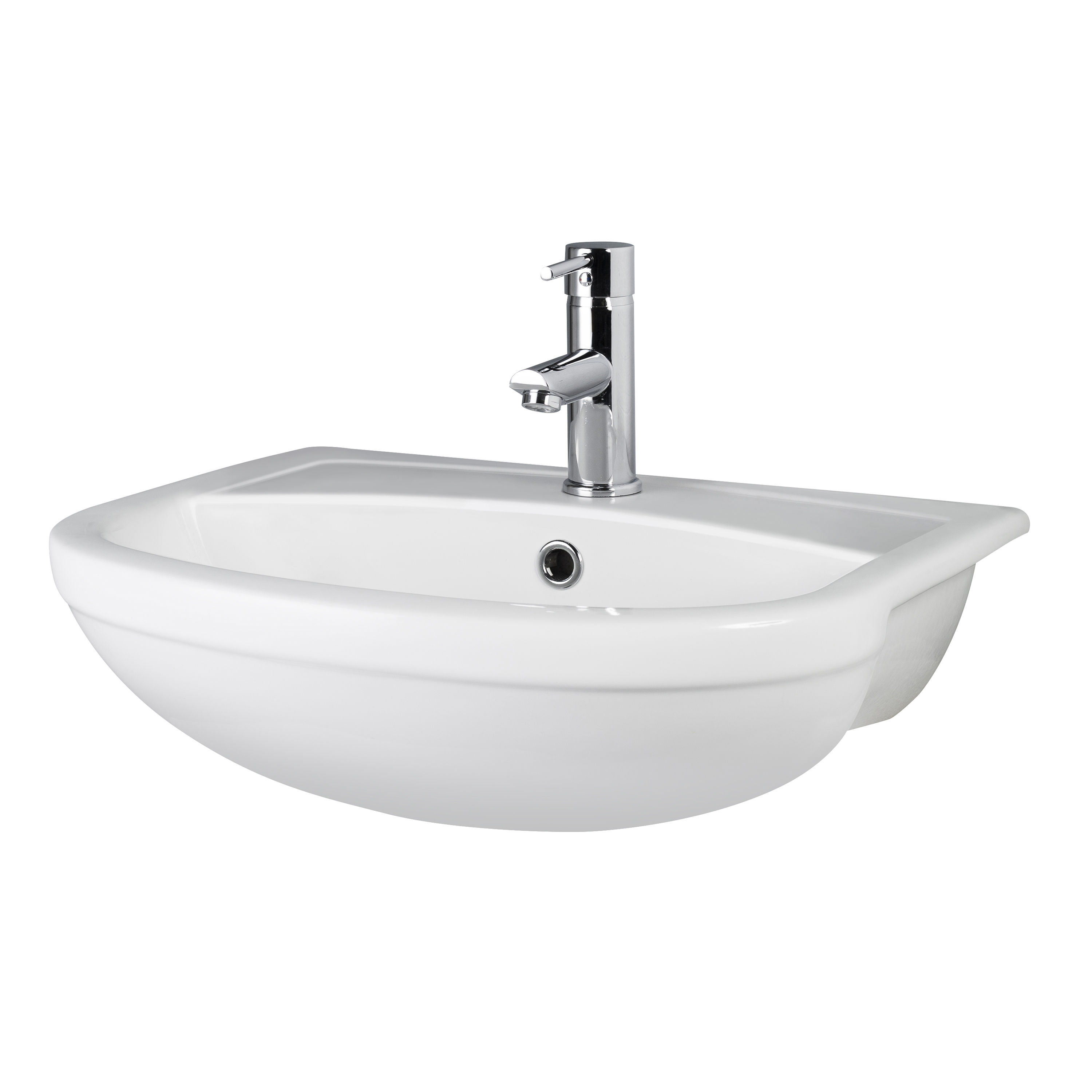 Hudson Reed Worktop White 500mm Semi Recessed NCH305A