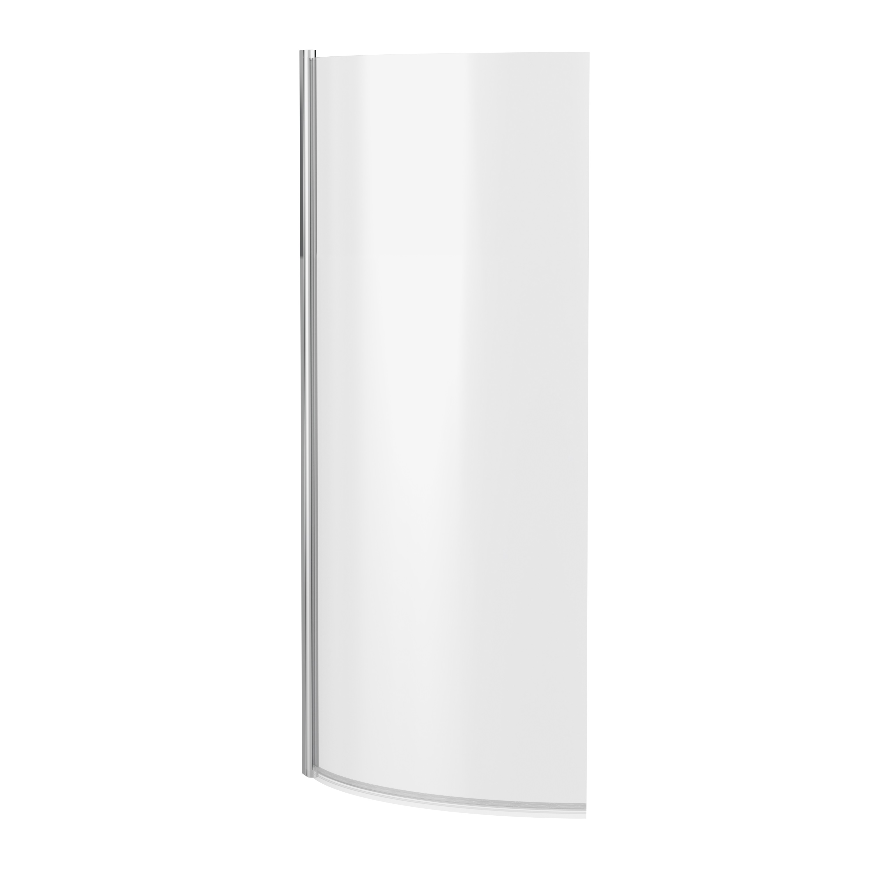 Nuie Chrome P Curved Bath Screen 5mm Glass NCS0