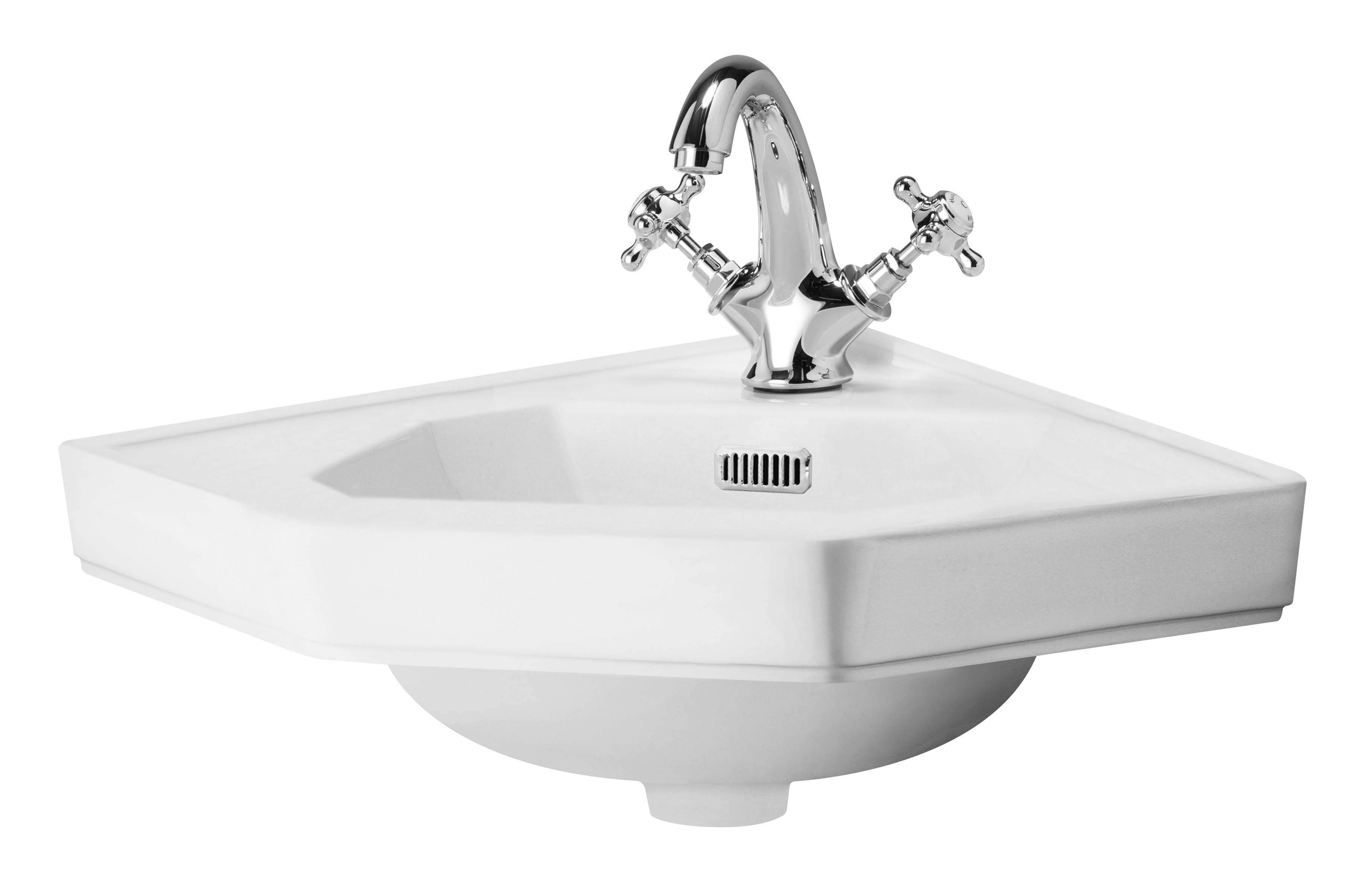 Hudson Reed Richmond White 420mm Corner Basin NCS809