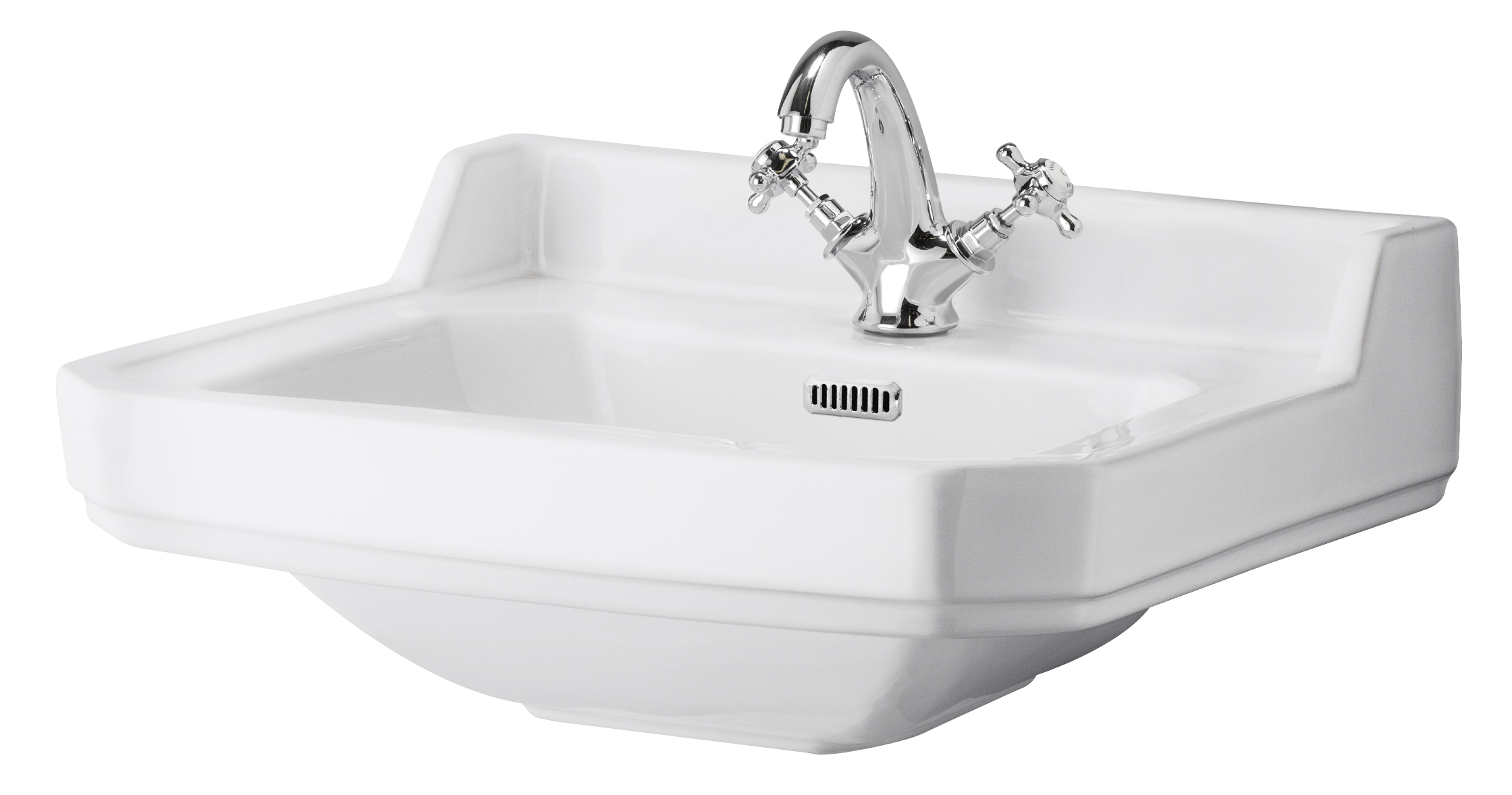 Hudson Reed Richmond White 560mm Basin 1 Tap Hole NCS884A
