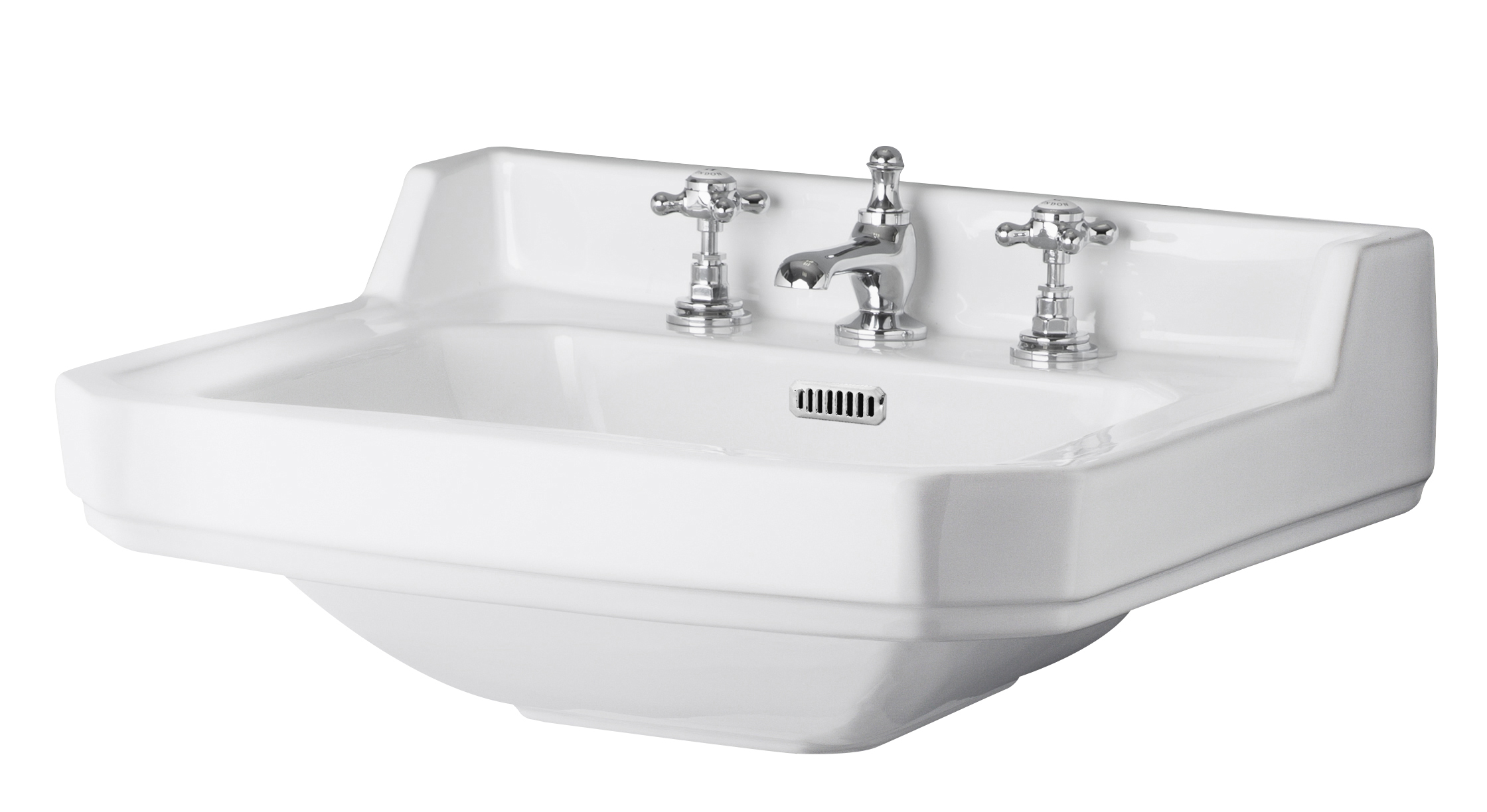 Hudson Reed Richmond White 560mm Basin 3 Tap Hole NCS884B