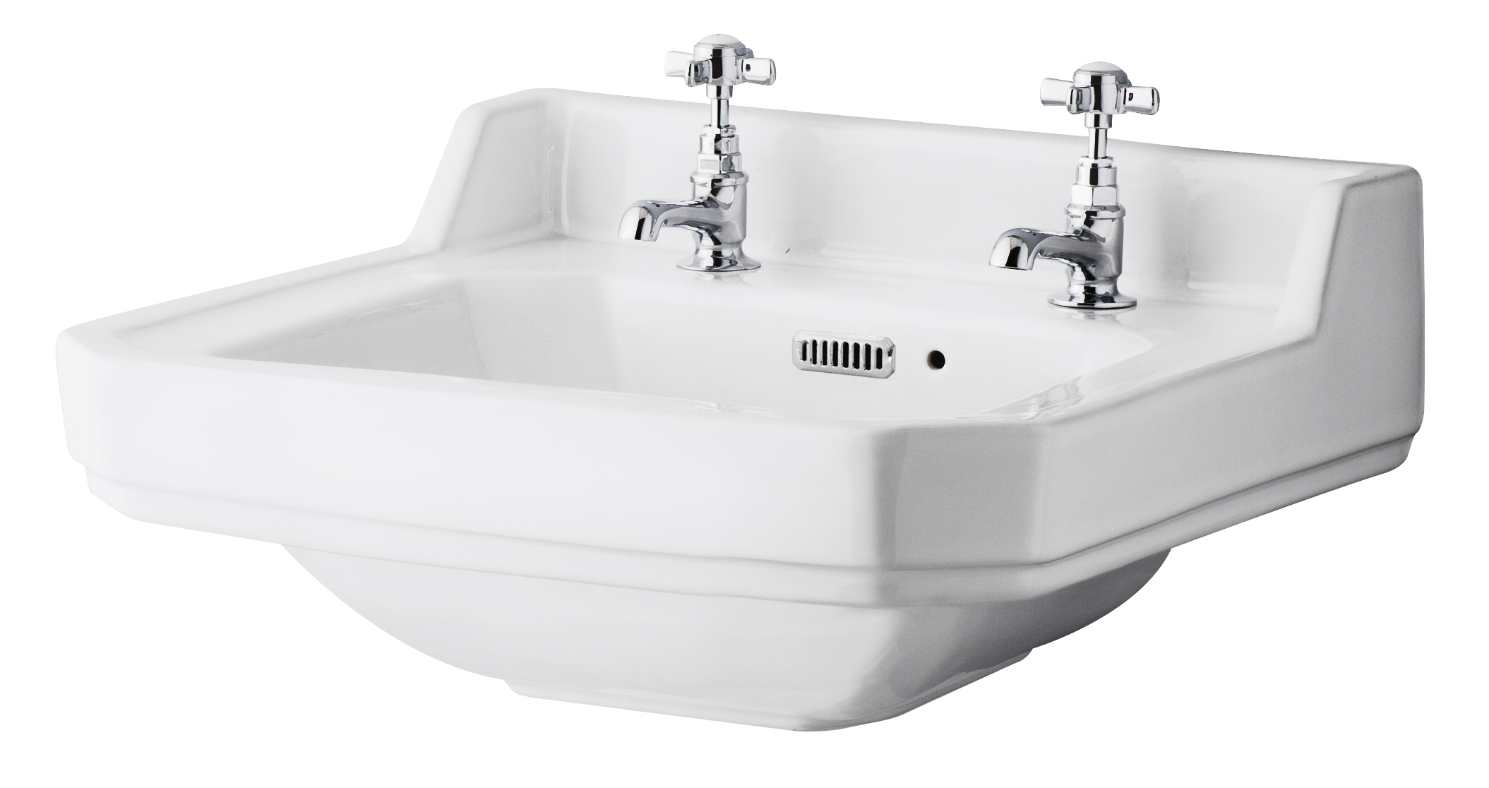 Hudson Reed Richmond White 500mm Basin 2 Tap Hole NCS885