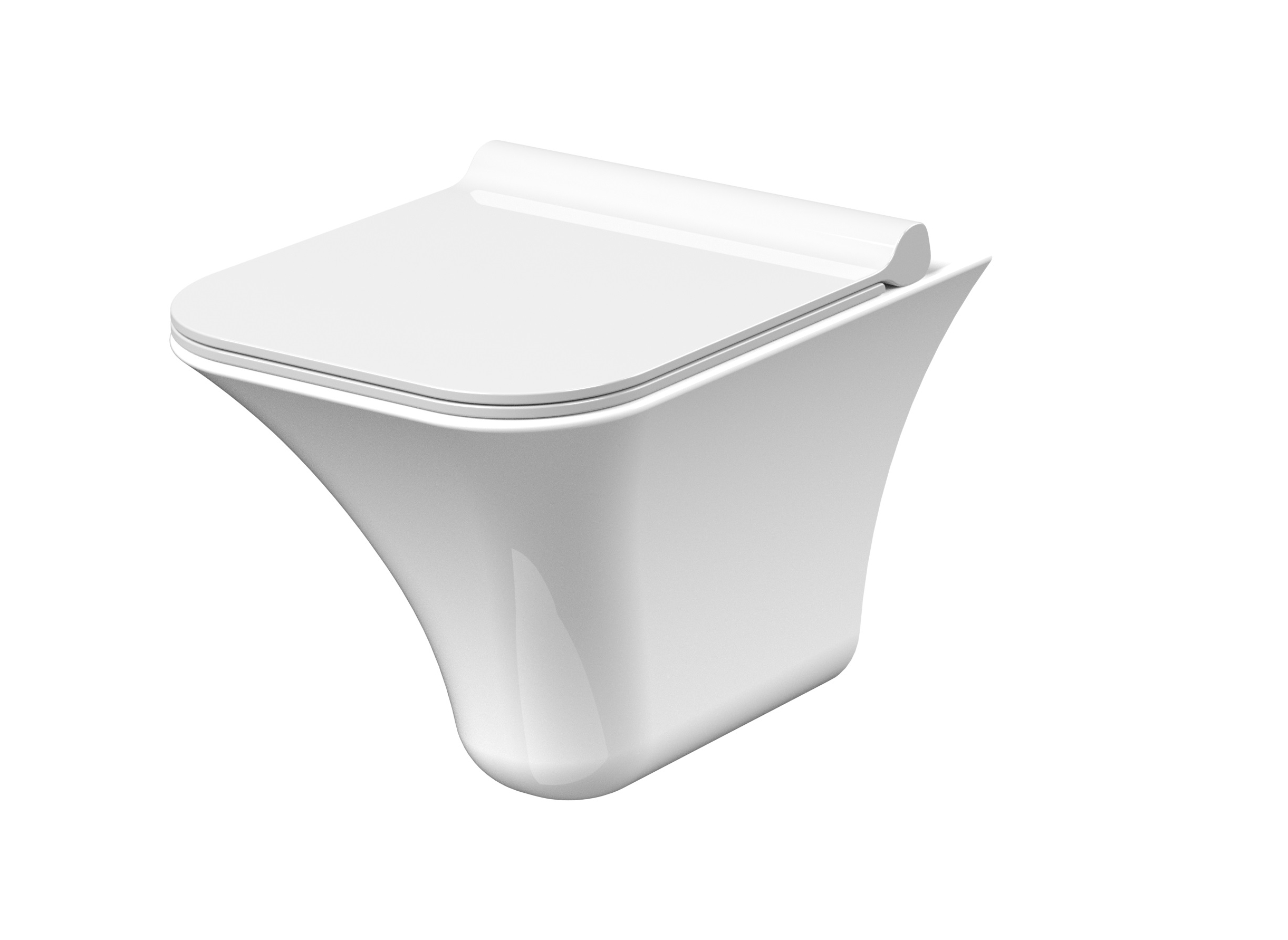 Hudson Reed Grace White Rimless Wall Hung Pan and Seat NCT140