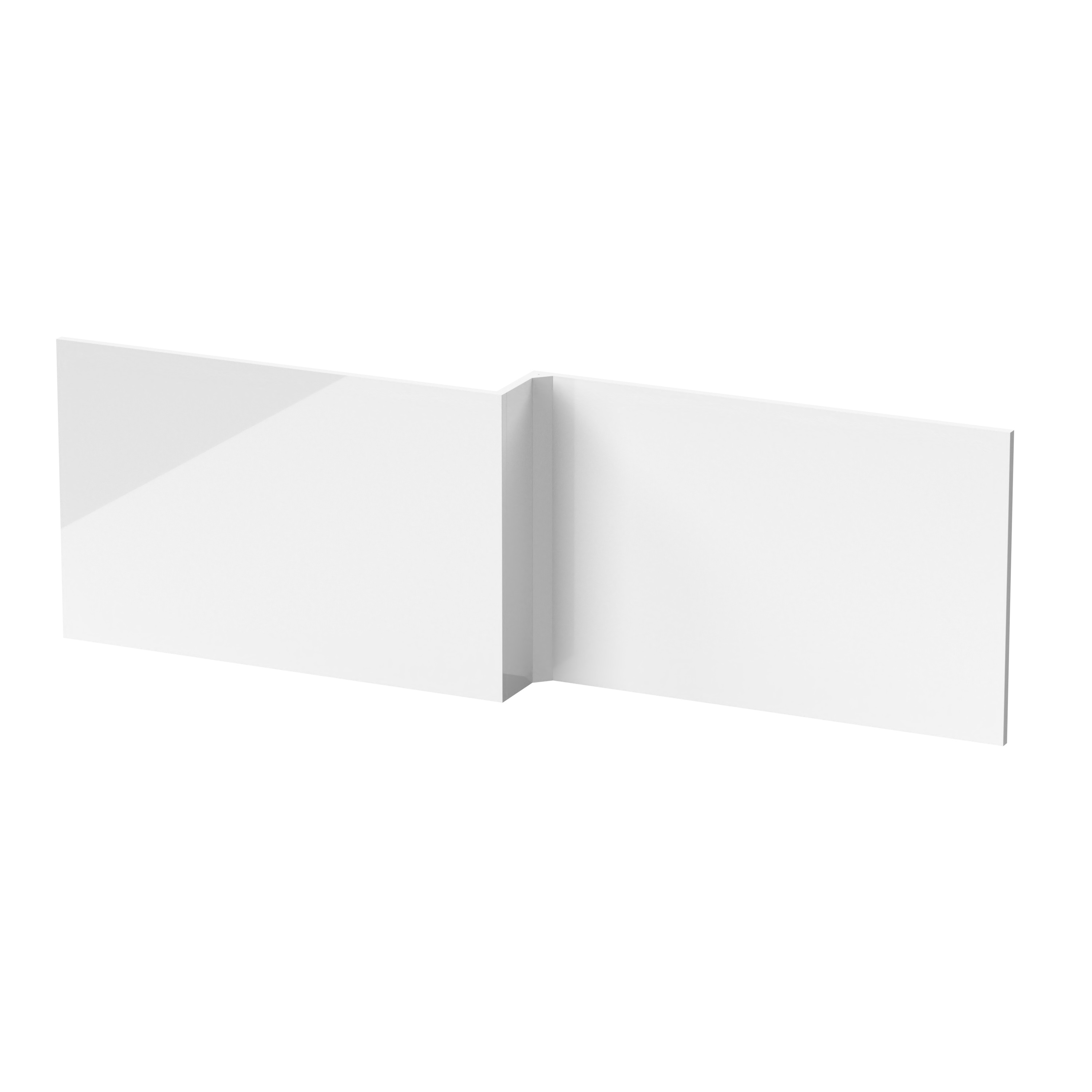 Gloss White L Shape Shower Bath MDF Front Panel from Balterley - Choose Size