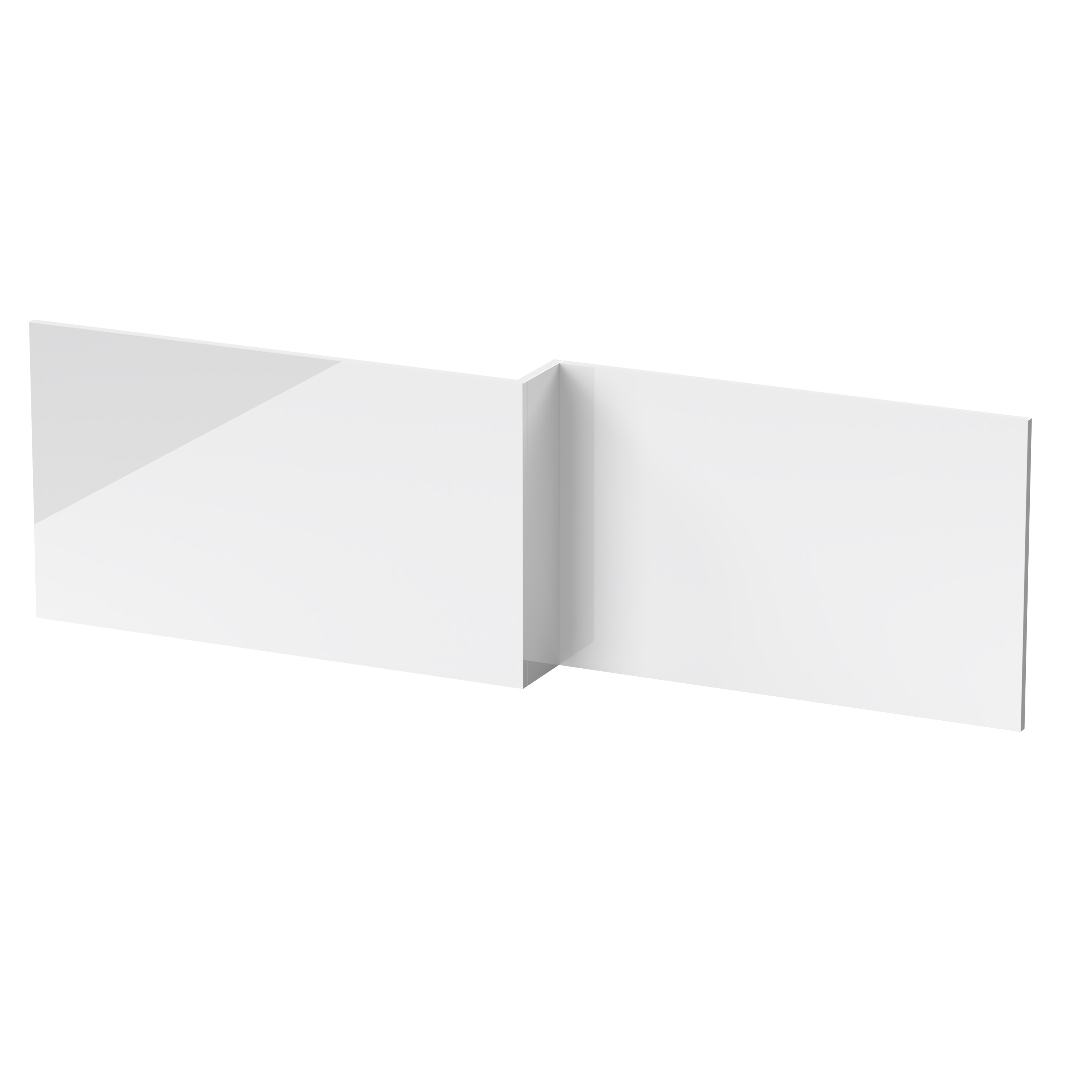 Nuie Gloss White 1700mm Offset Side Panel Waterproof NMP135W
