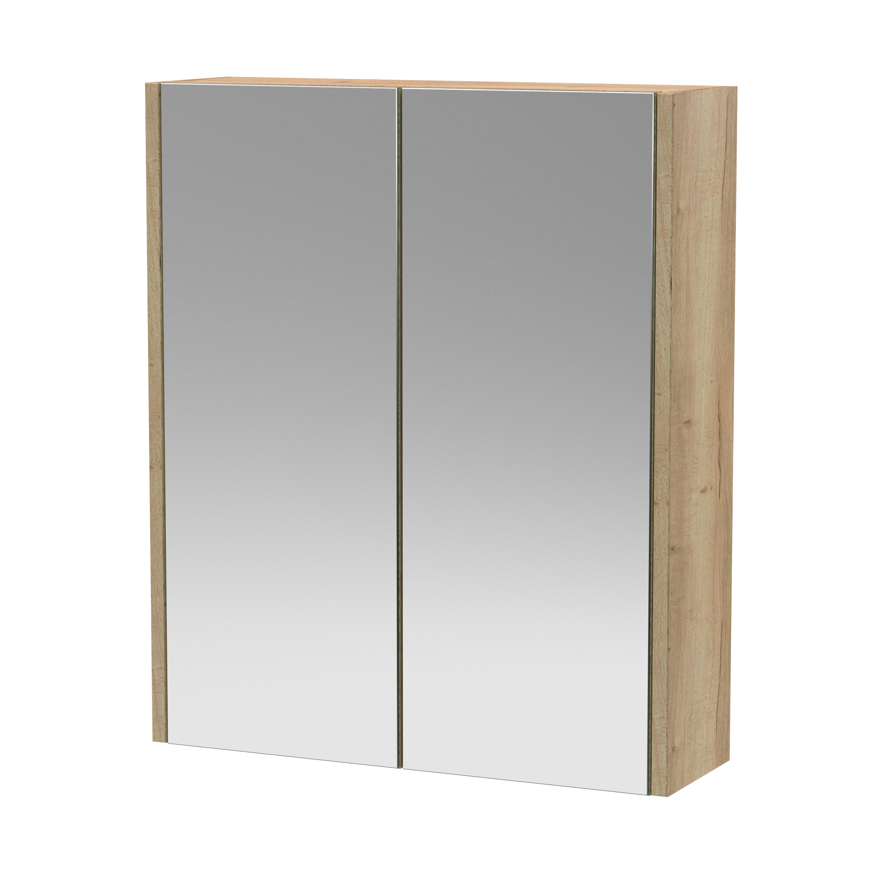 Hudson Reed Juno Autumn Oak 600mm Mirror Unit 50 50 NPF1817
