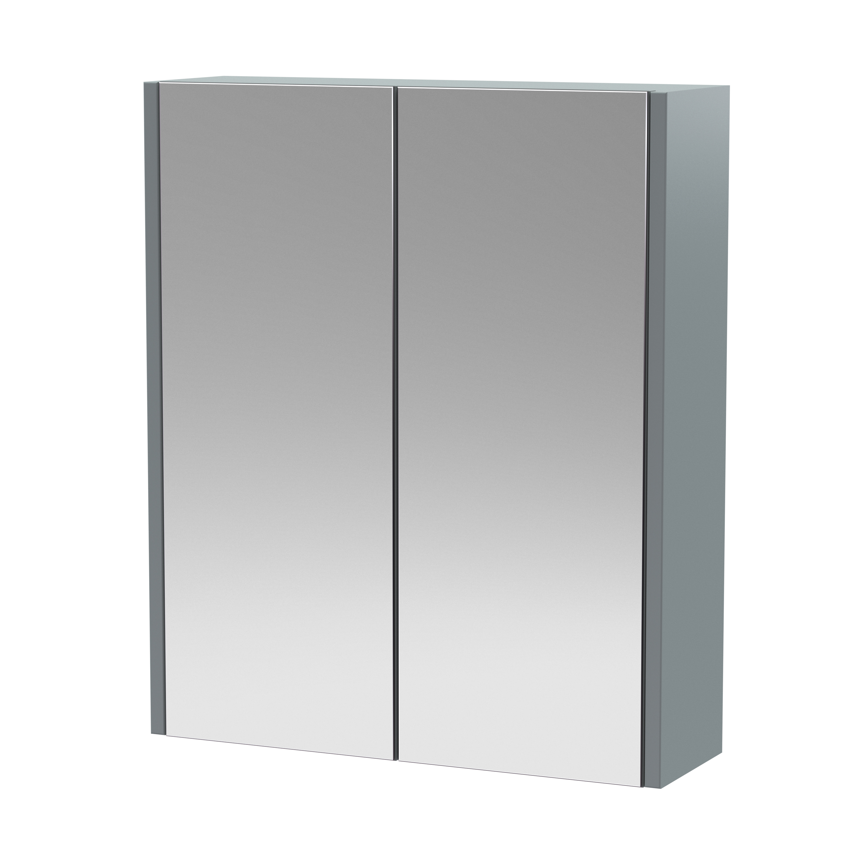 Hudson Reed Juno Coastal Grey 600mm Mirror Unit 50 50 NPF2317