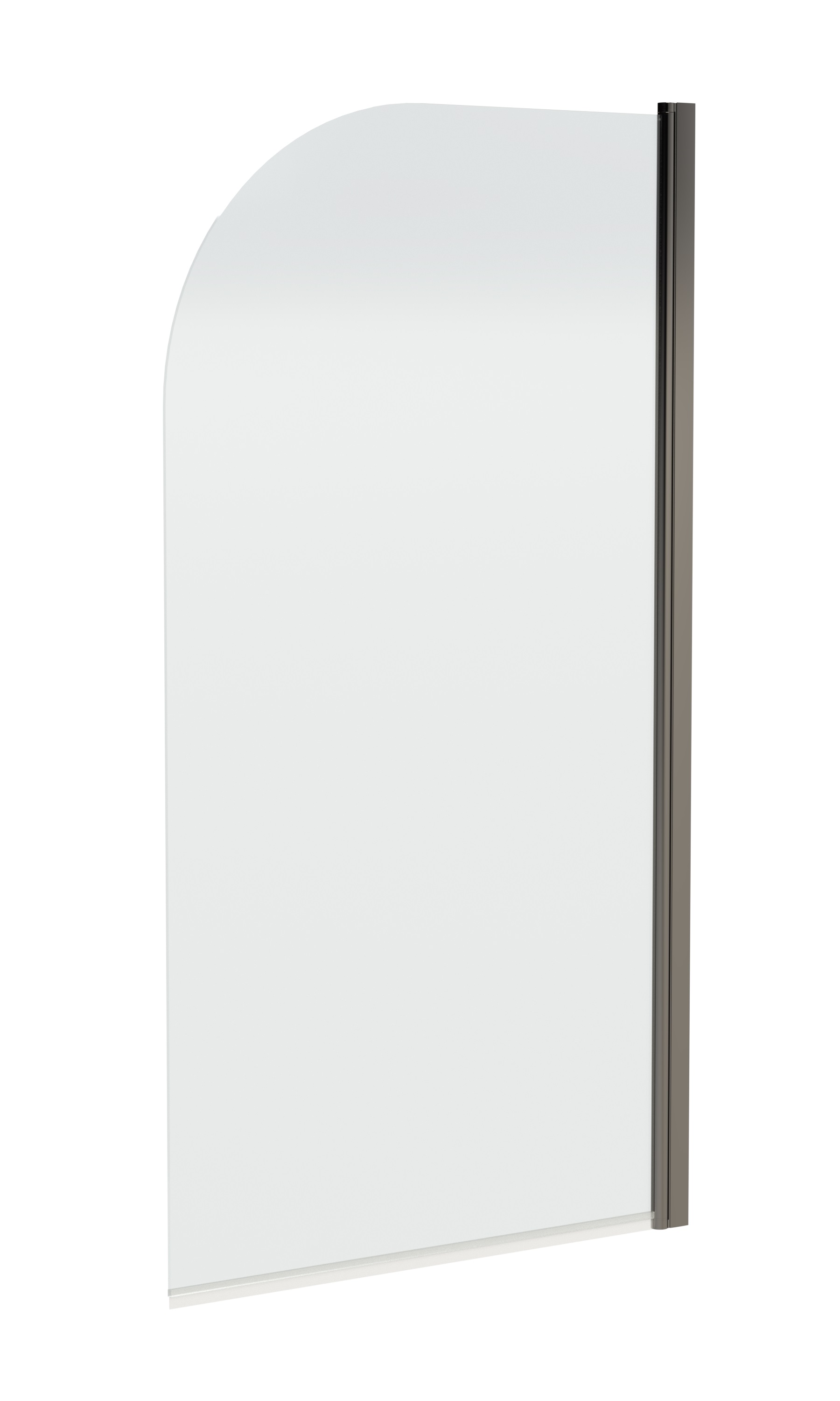 Nuie Brushed Pewter Round Bath Screen 6mm NSS17