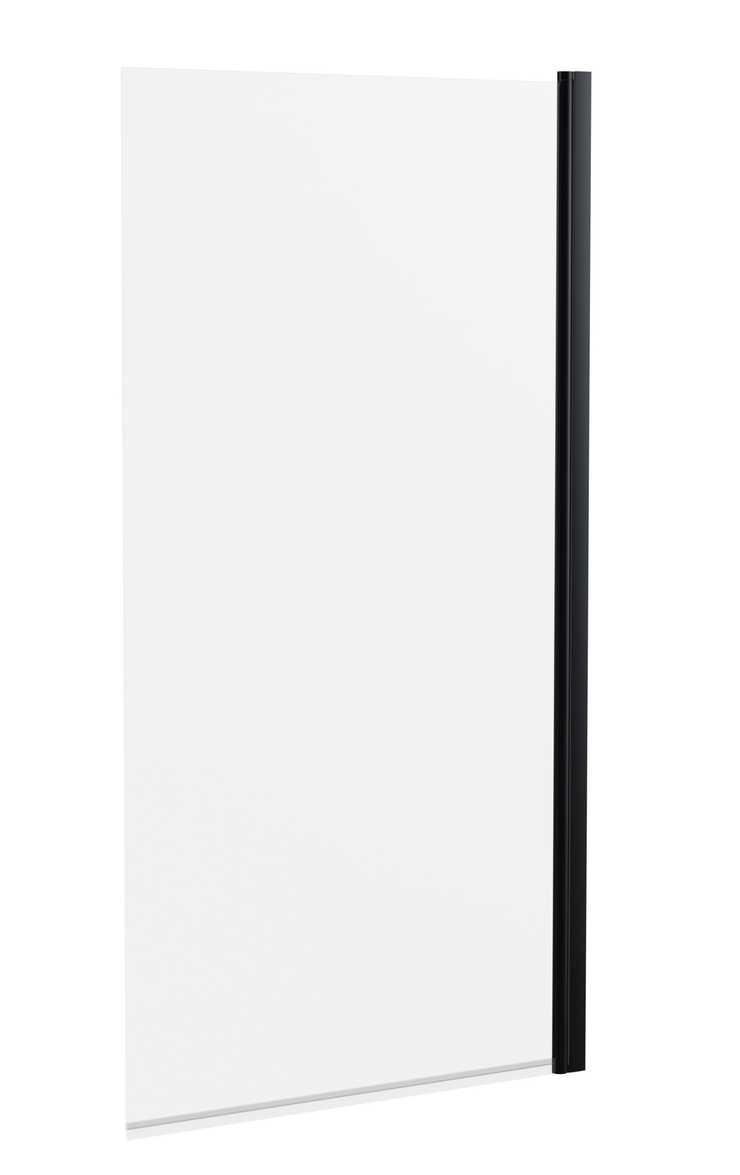 Hudson Reed Nuie Bath Screen Matt Black Square NSS6BP