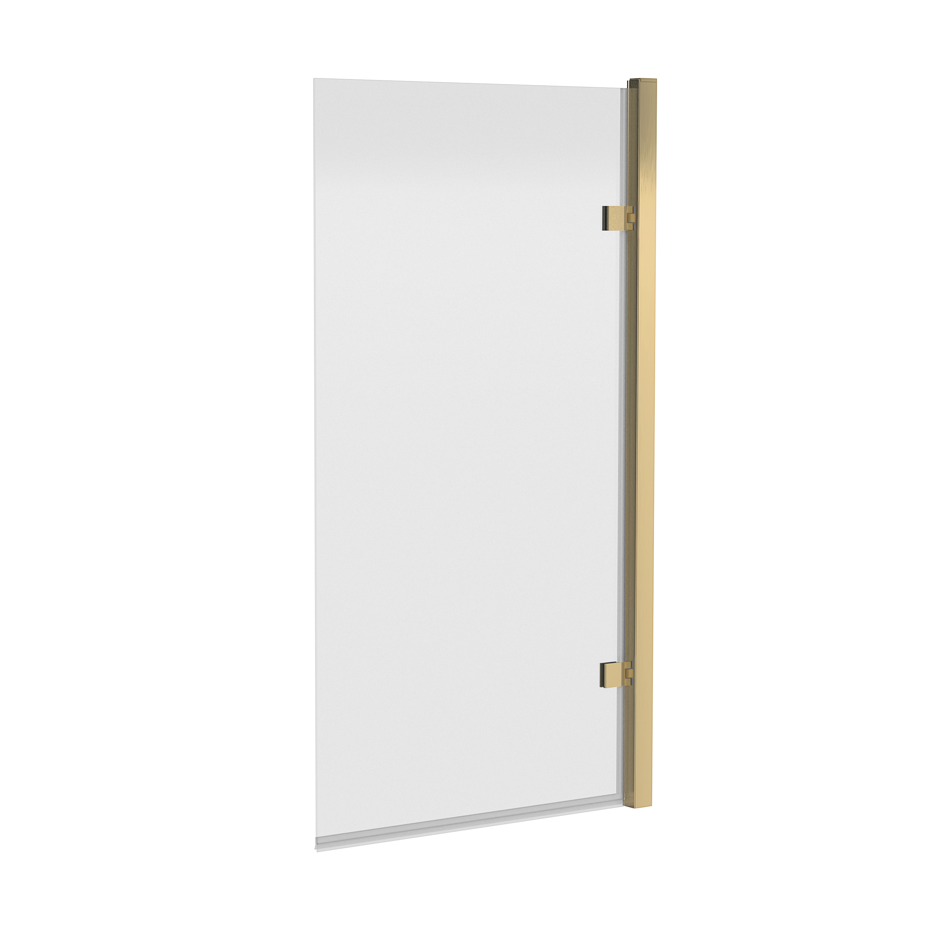 Hudson Reed Nuie Pacific Brushed Brass Square Hinged Bath Screen NSSQ78