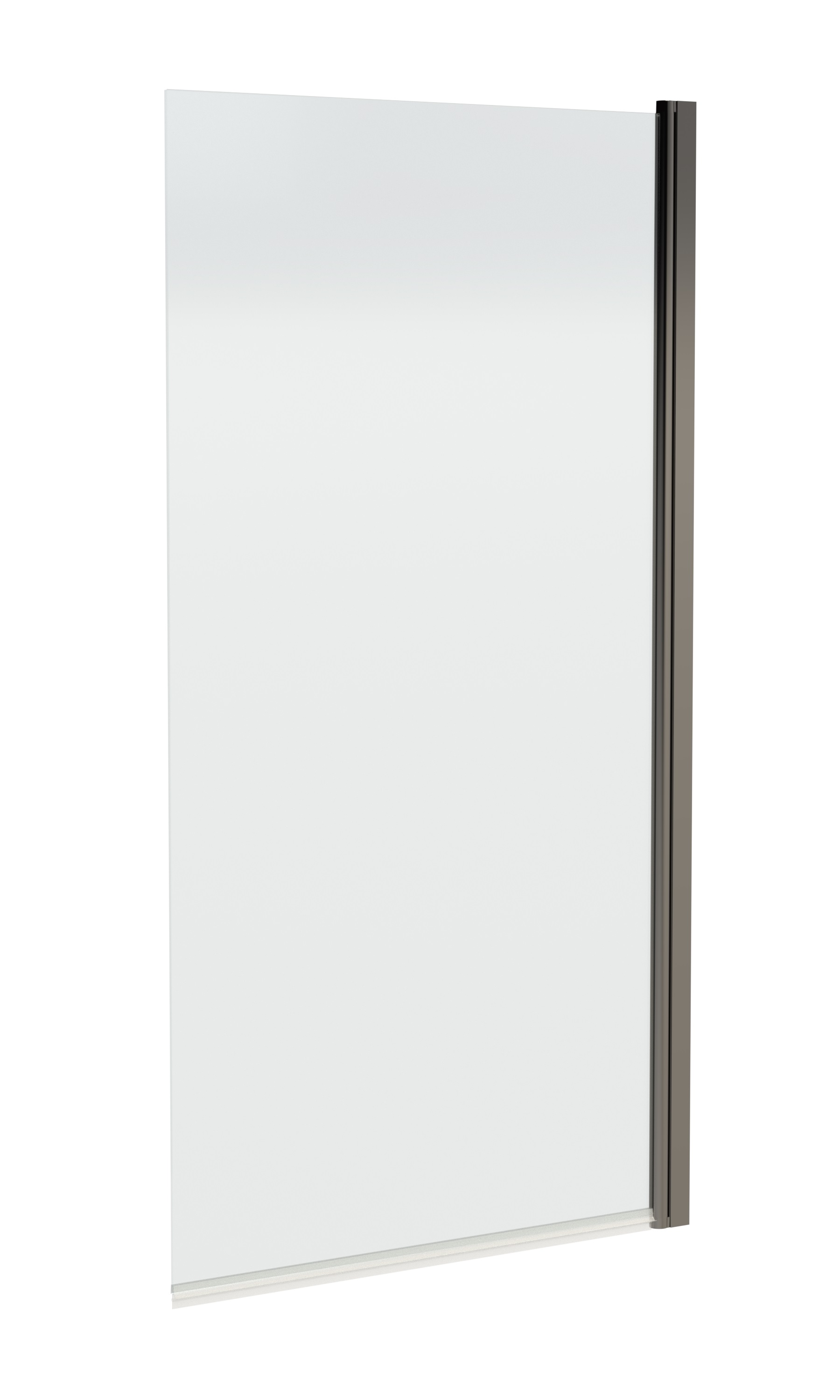 Nuie Brushed Pewter Square Bath Screen 6mm NSSQGM