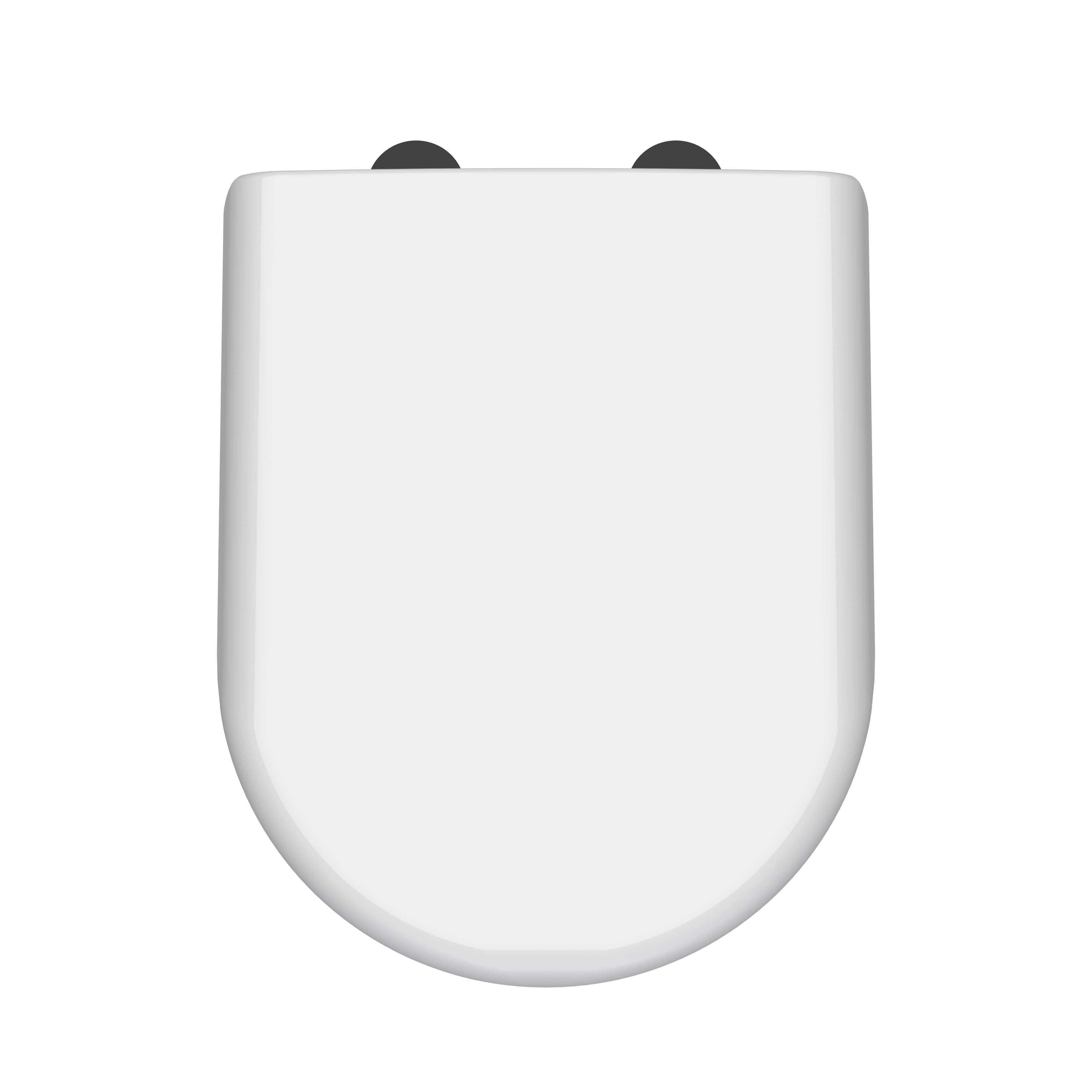 Hudson Reed Nuie Toilet Seat Gloss White D Shaped Soft Close NTS004B