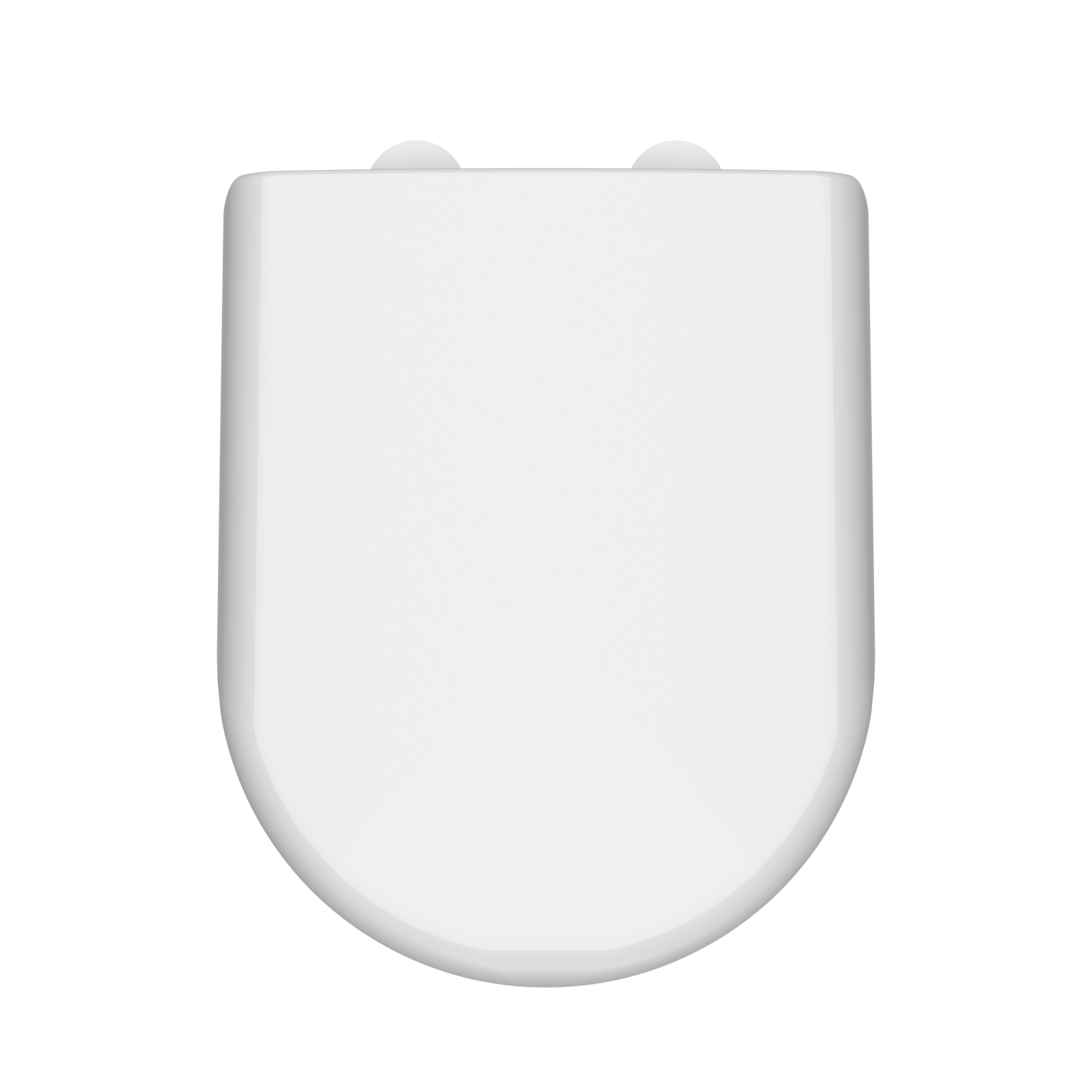 Hudson Reed Nuie Toilet Seat Gloss White D Shaped Soft Close NTS004W