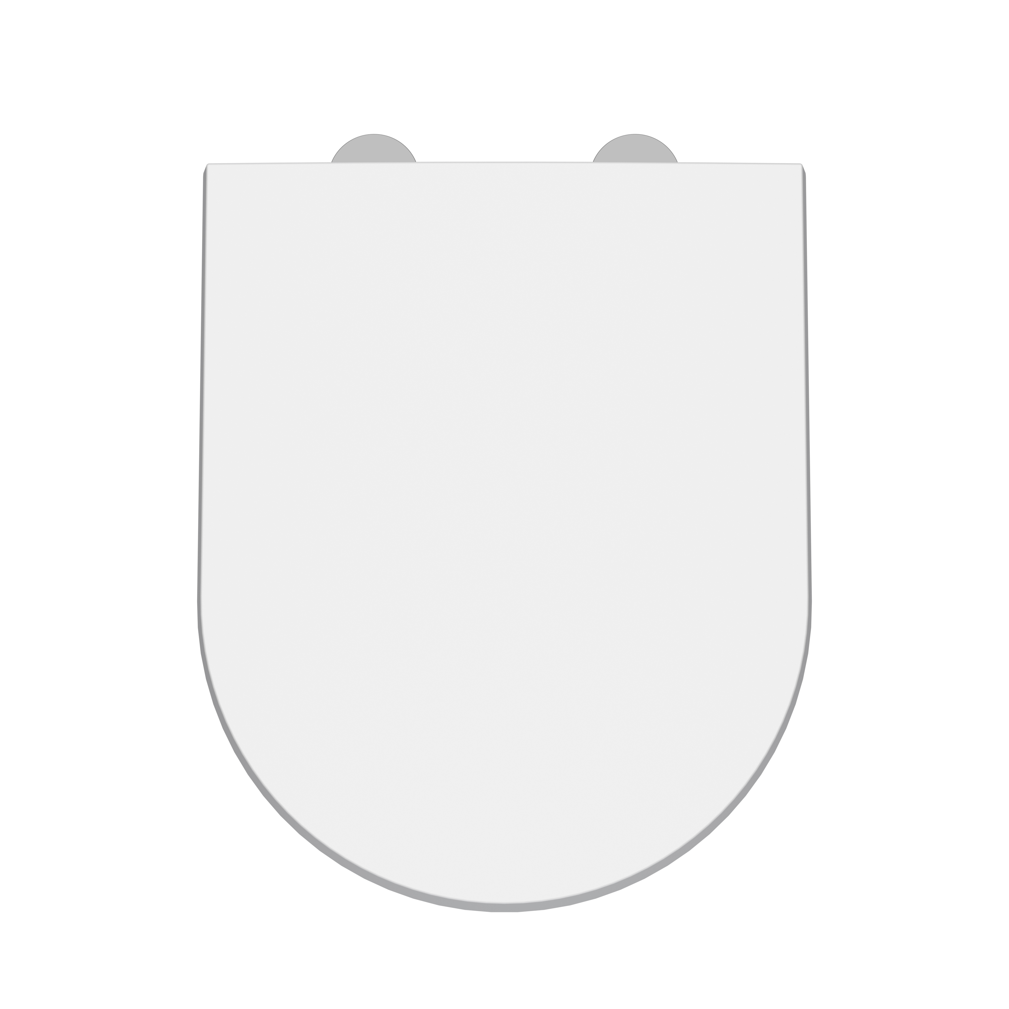 Nuie White Luxury D Shaped Toilet Seat NTS007