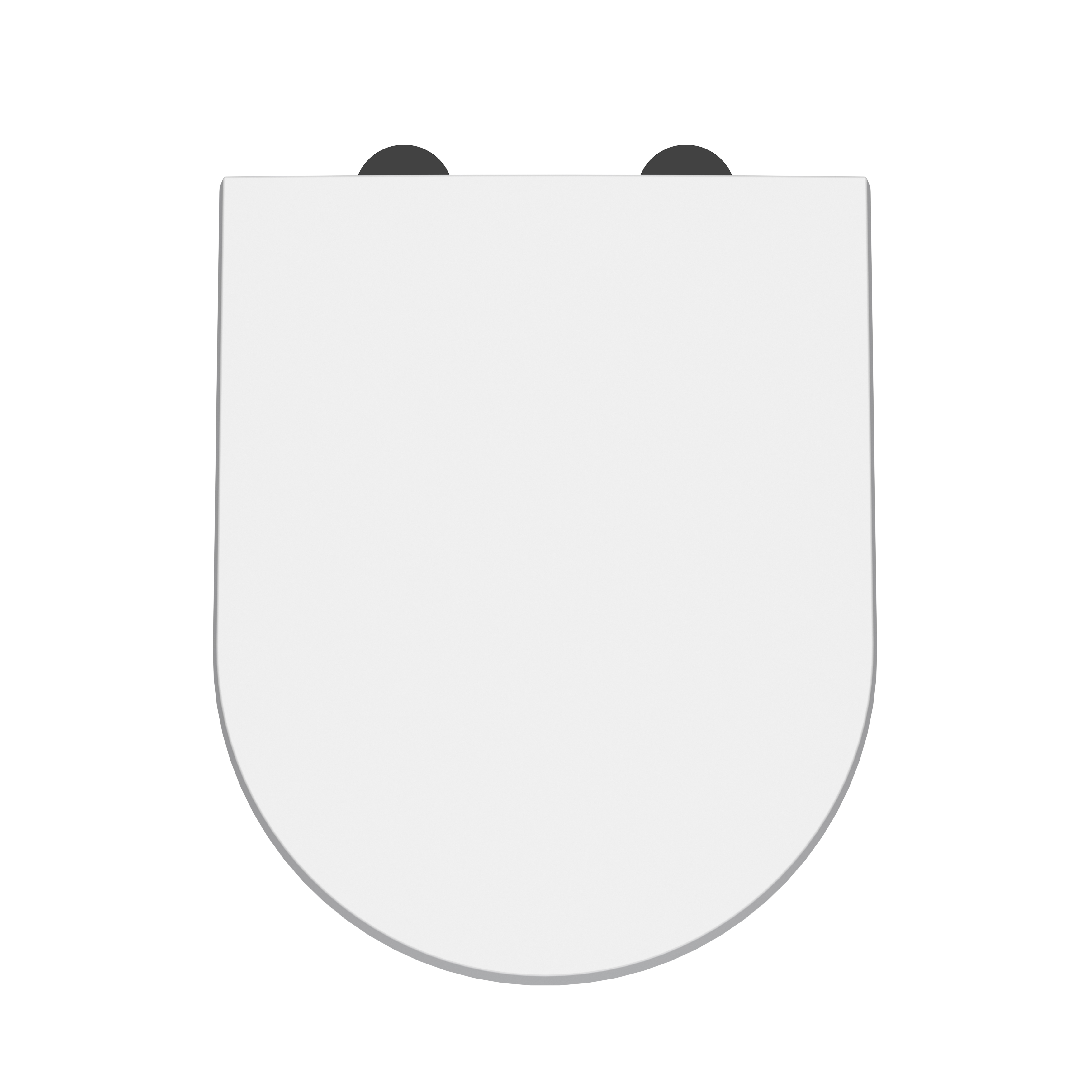 Hudson Reed Nuie Toilet Seat Gloss White D Shaped Soft Close NTS007B