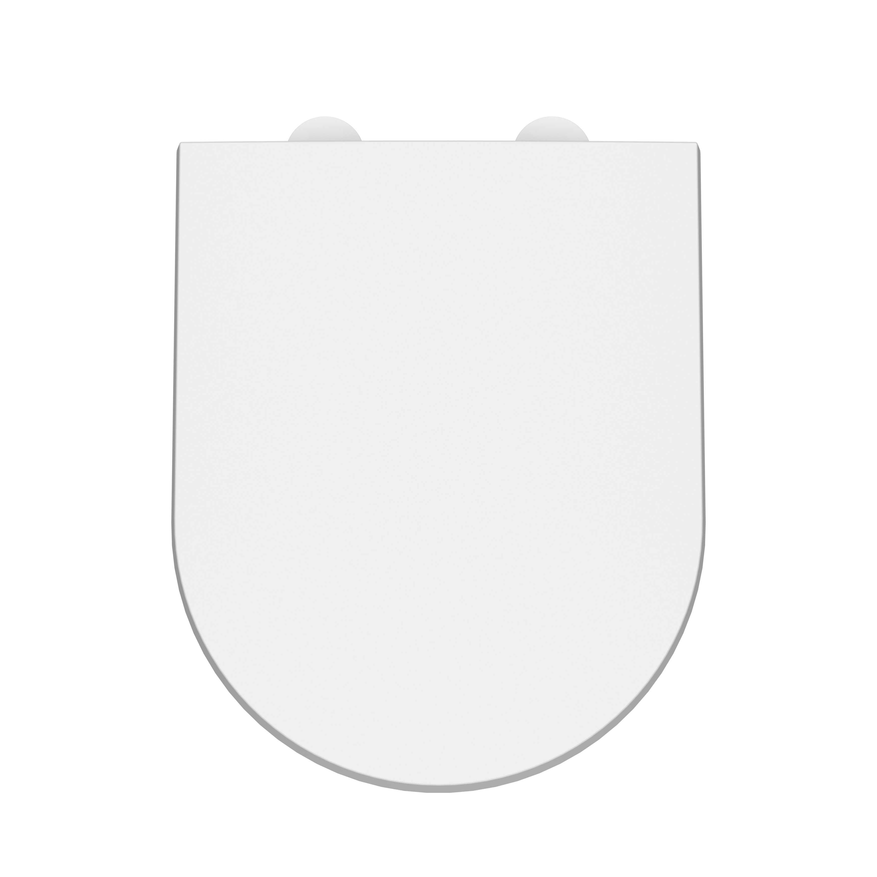 Hudson Reed Nuie Toilet Seat Gloss White D Shaped Soft Close NTS007W