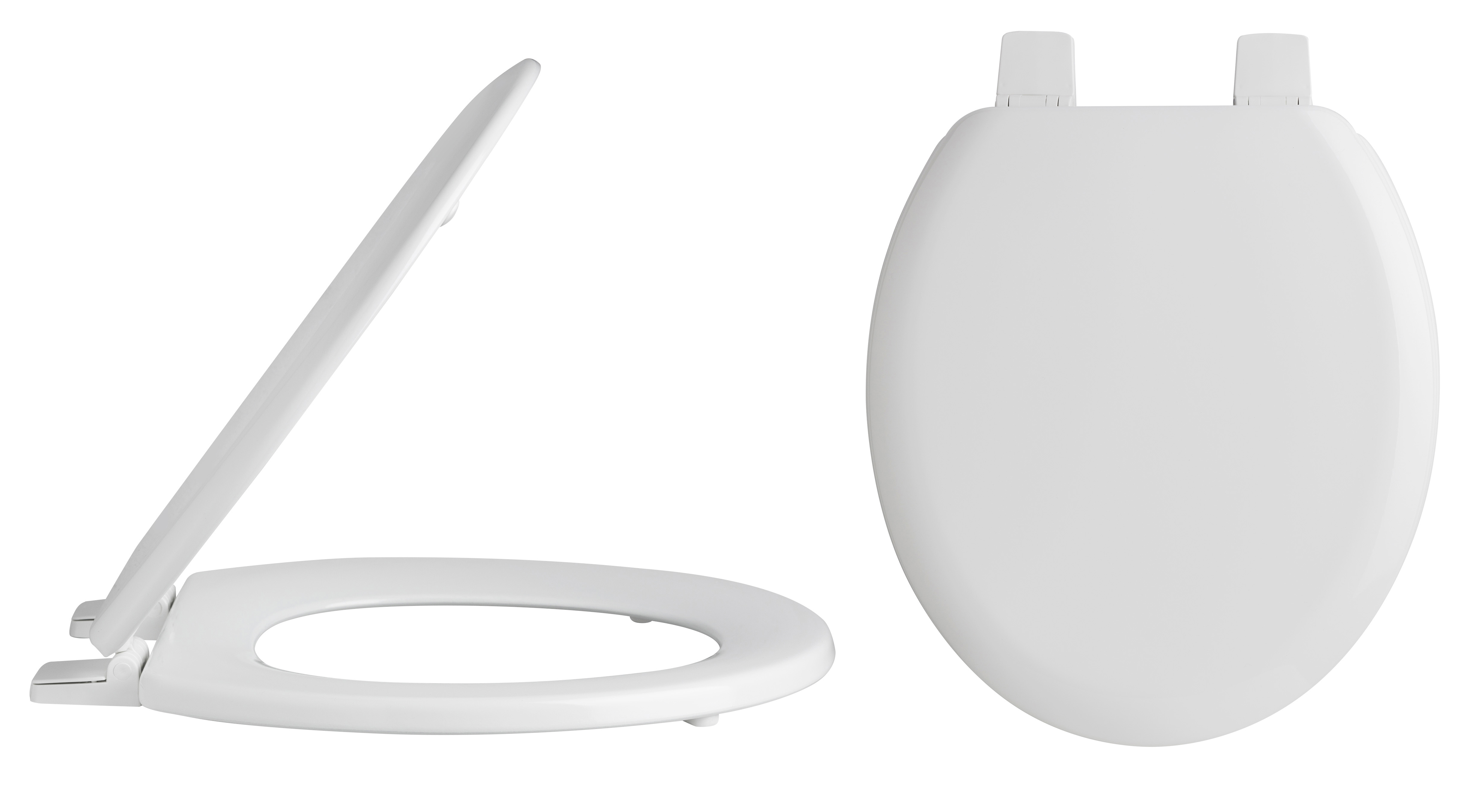 Hudson Reed Nuie Toilet Seat White Traditional Plastic Hinges NTS303