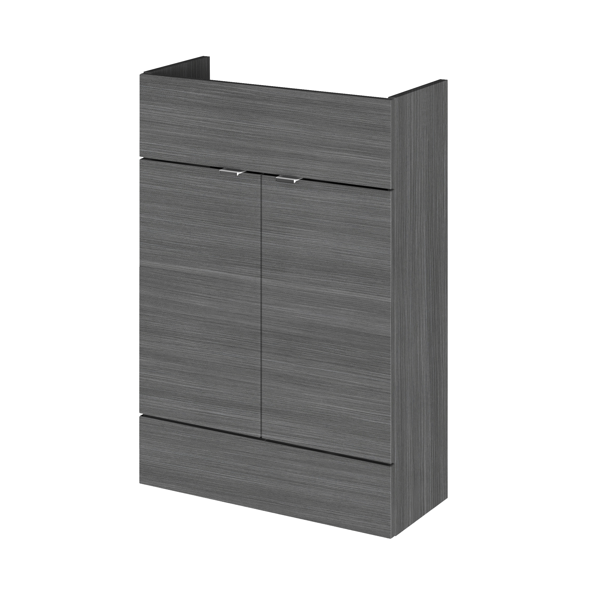 Hudson Reed Fusion Anthracite Woodgrain 600mm Vanity Unit Compact OFF507