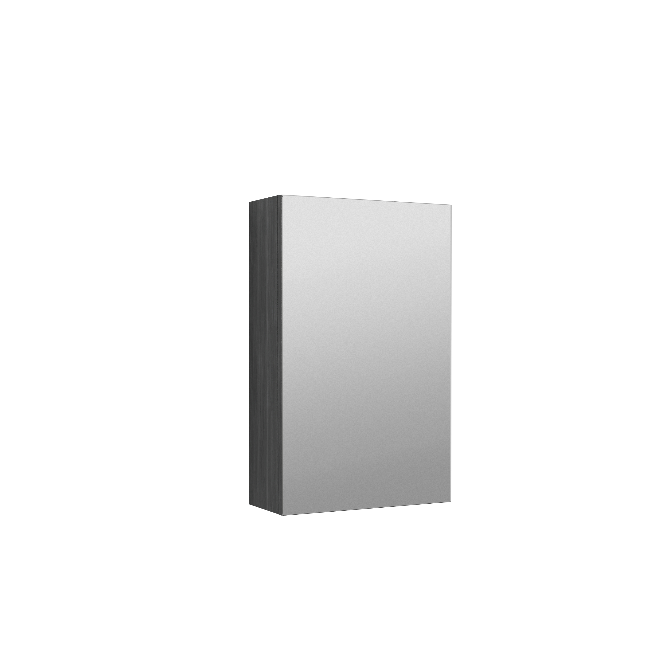 Hudson Reed Nuie Fusion Graphite Grey Woodgrain 450mm Mirror Cabinet OFF516