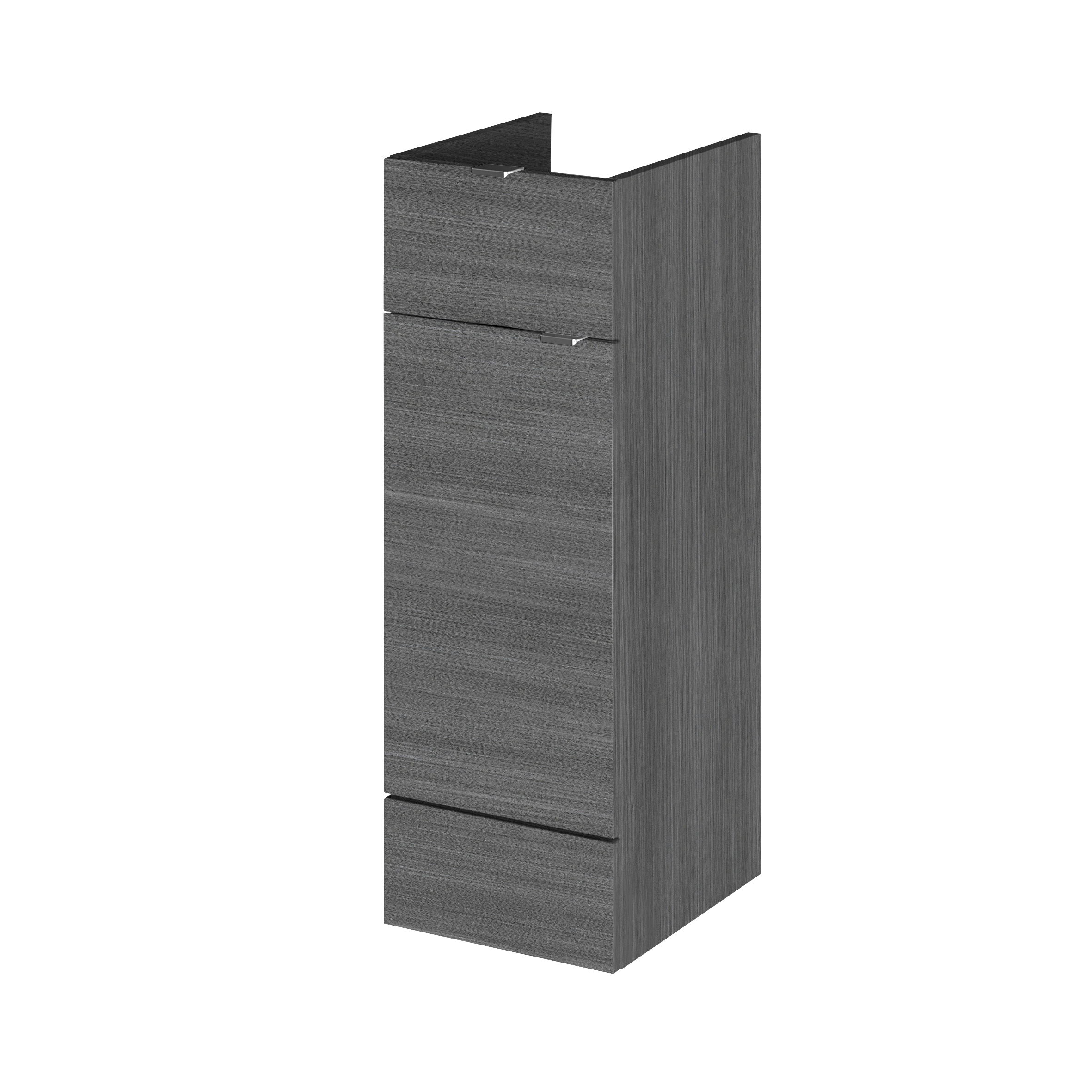 Hudson Reed Fusion Graphite Grey Woodgrain 300mm Drawer Lined Unit OFF522