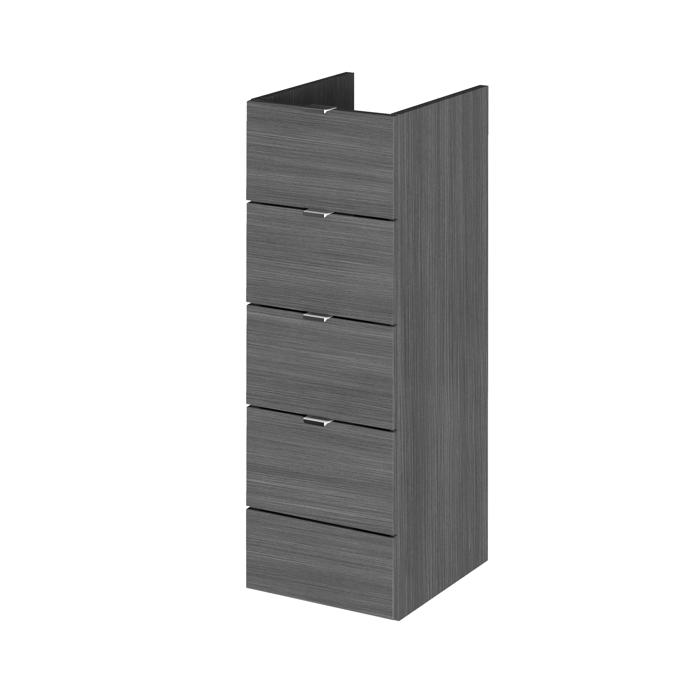 Hudson Reed Fusion Graphite Grey Woodgrain 300mm Vanity Unit OFF532