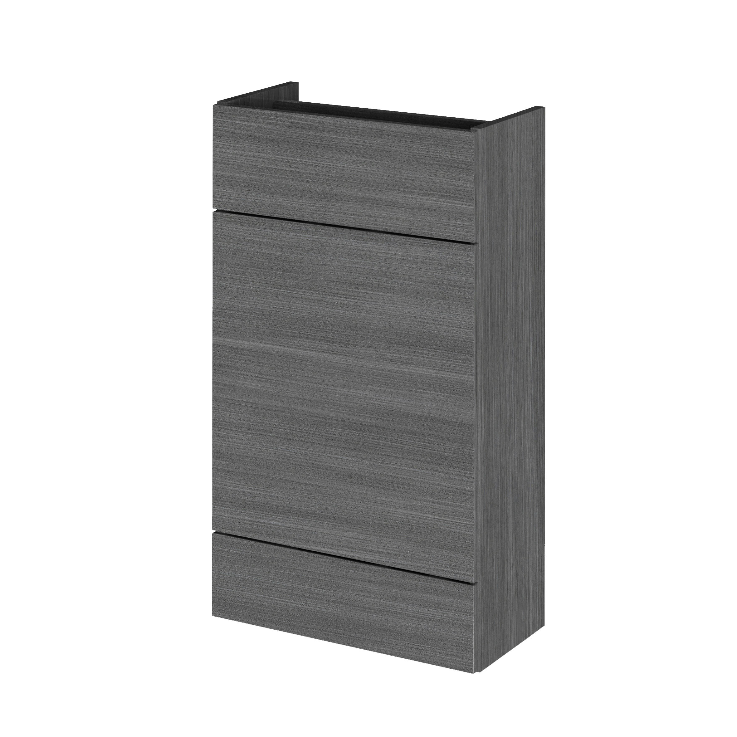 Hudson Reed Fusion Anthracite Woodgrain 500mm WC Unit Compact OFF545
