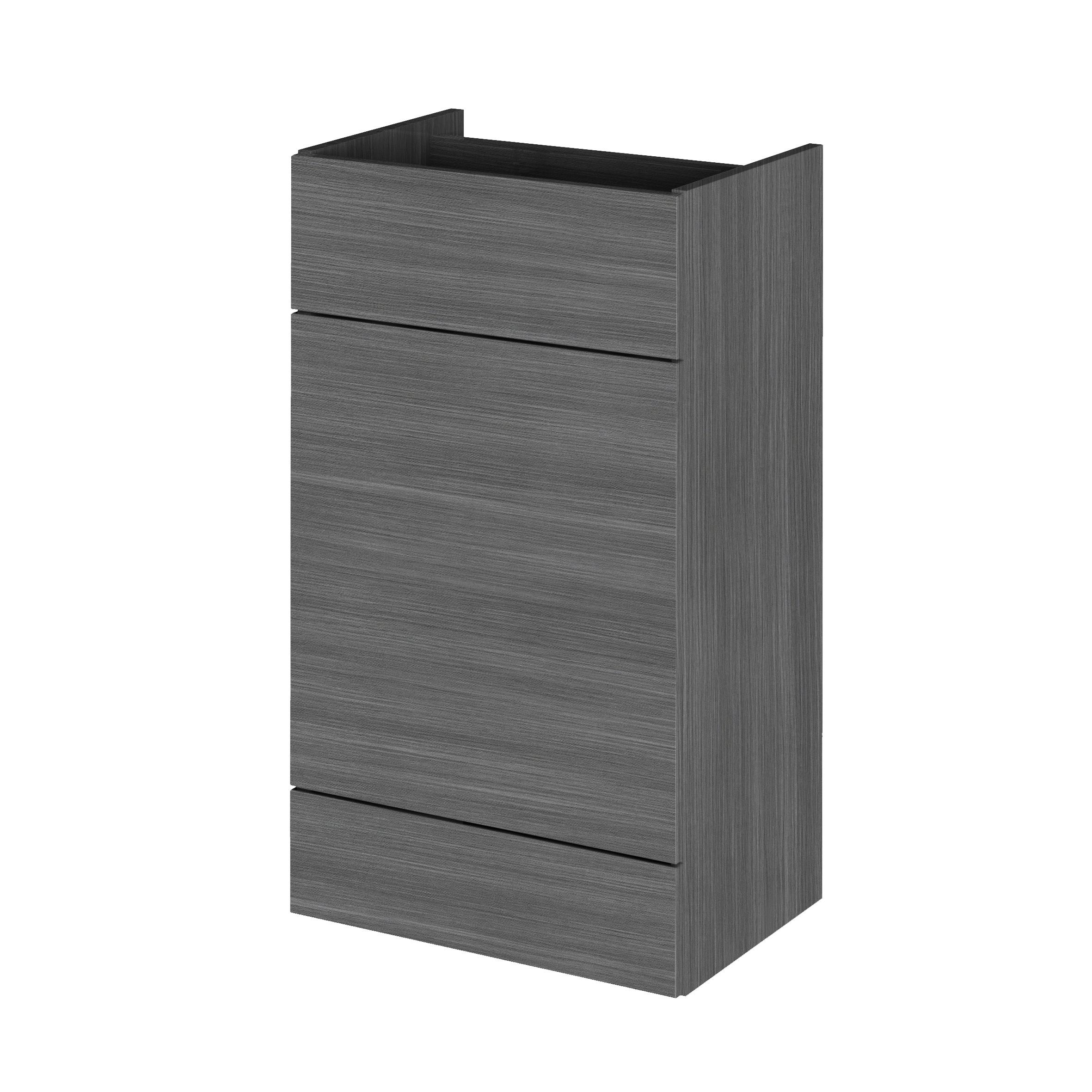 Hudson Reed Fusion Graphite Grey Woodgrain 500mm WC Unit OFF546