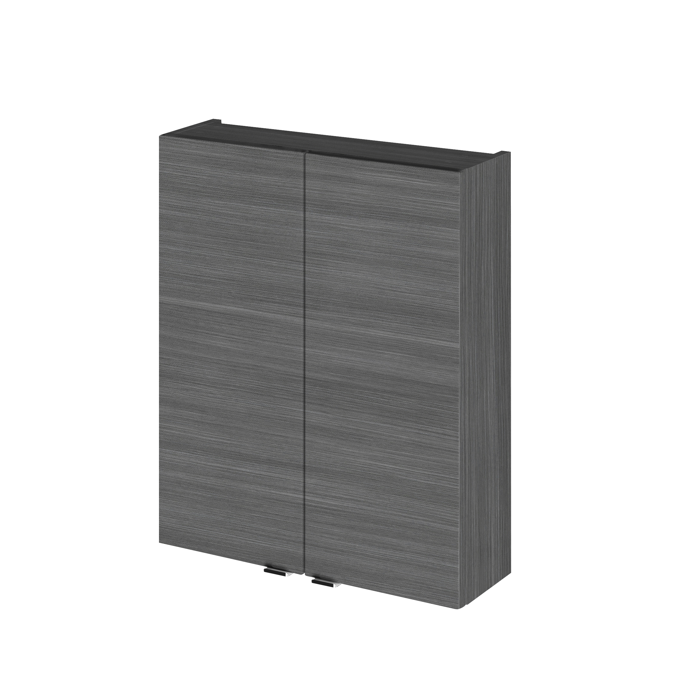 Hudson Reed Fusion Graphite Grey Woodgrain 500mm Wall Unit OFF555