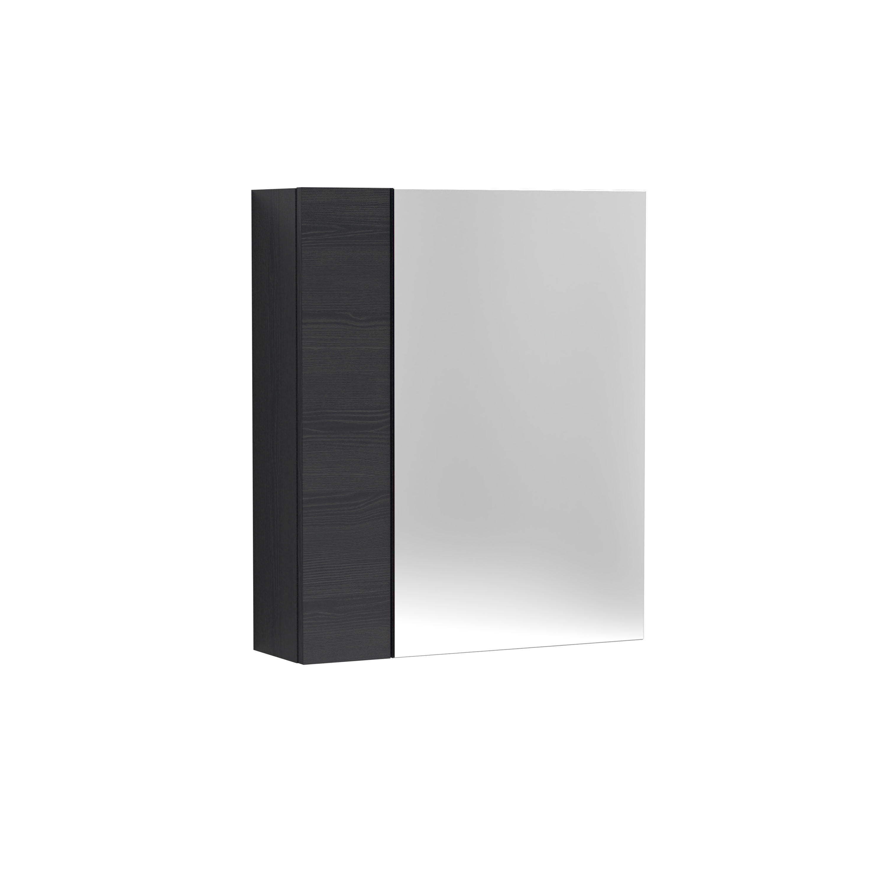 Hudson Reed Nuie Fusion Charcoal Black 600mm Mirror Unit 75 25 OFF618