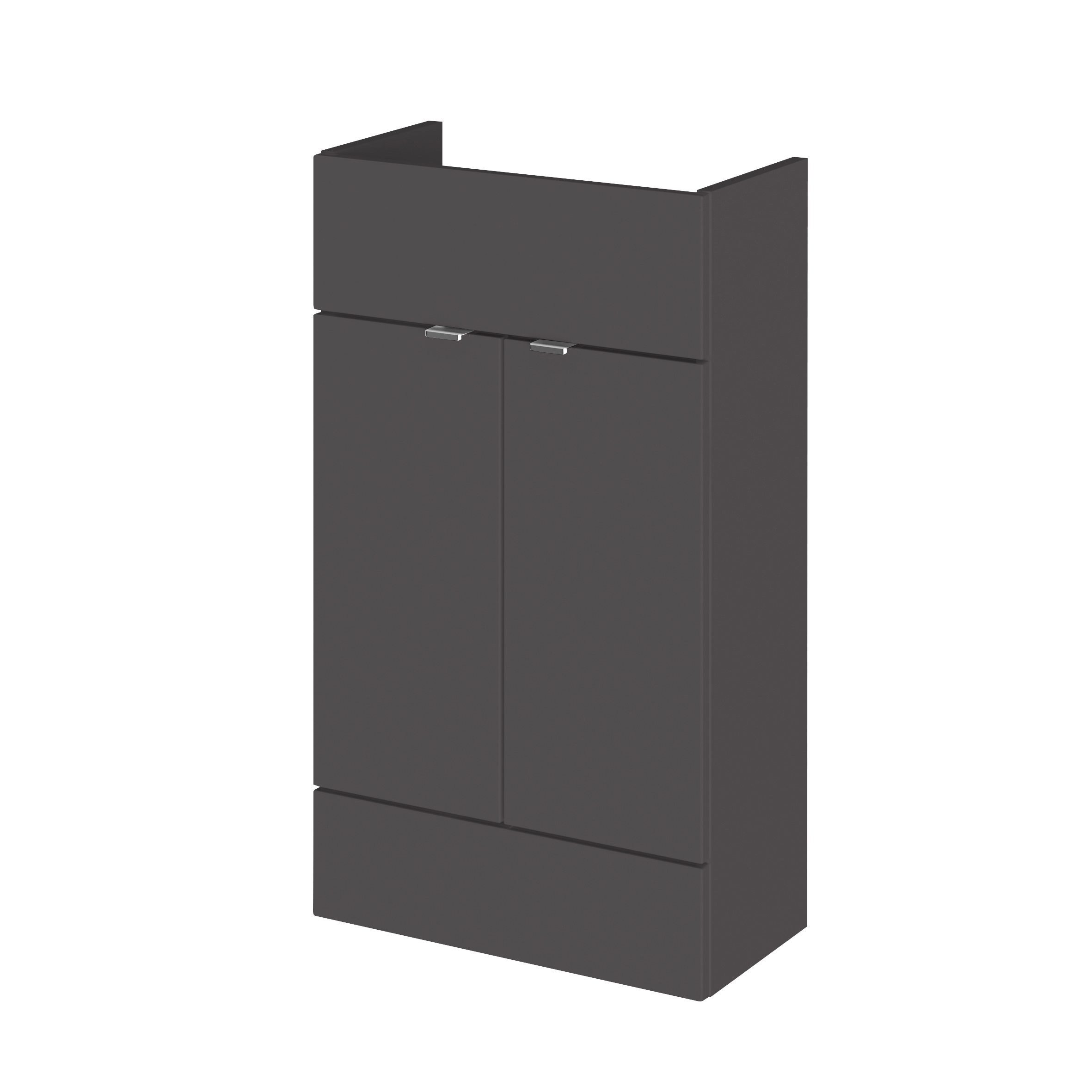 Hudson Reed Fusion Gloss Grey 500mm Vanity Unit Compact OFF905