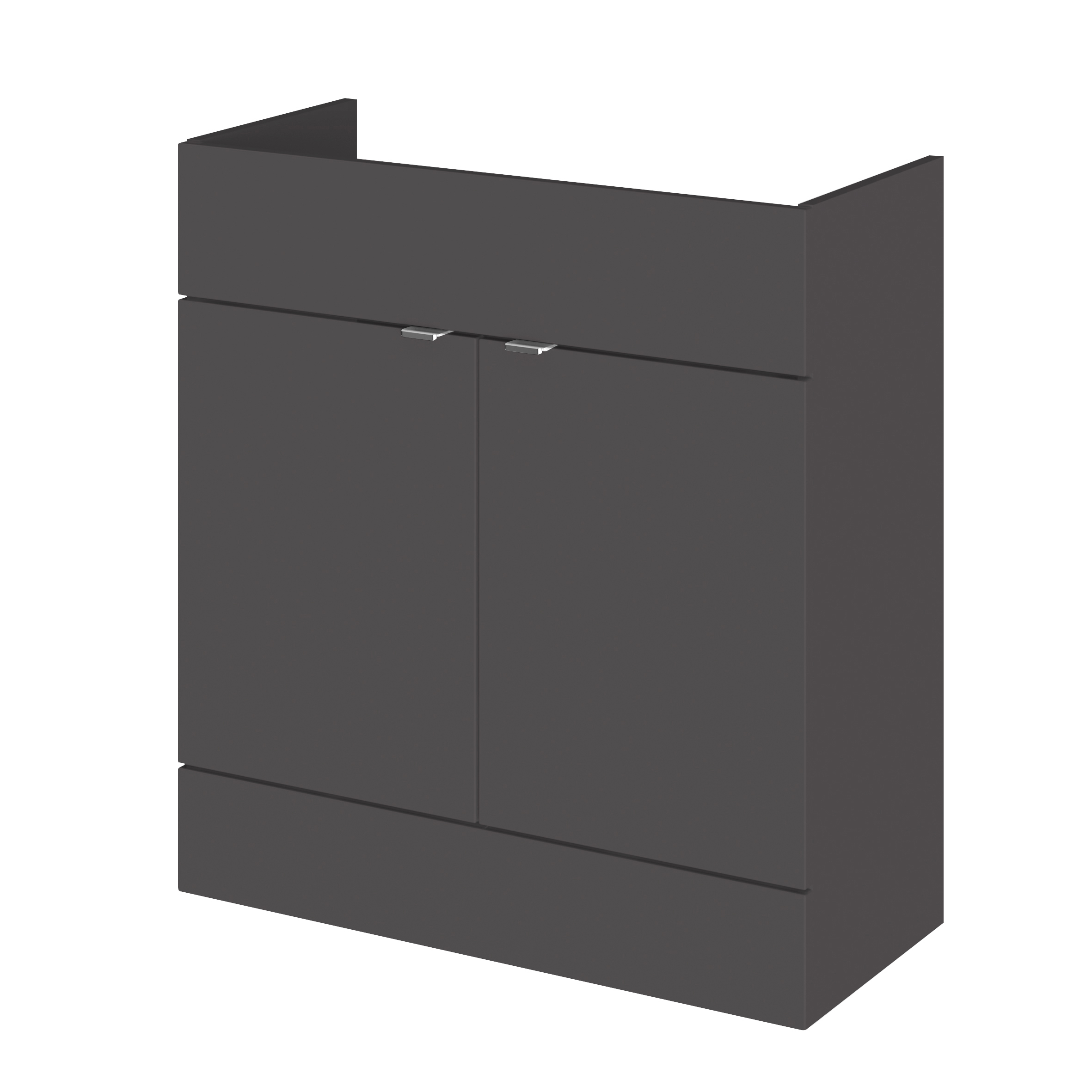 Hudson Reed Fusion Gloss Grey 800mm Vanity Unit OFF909